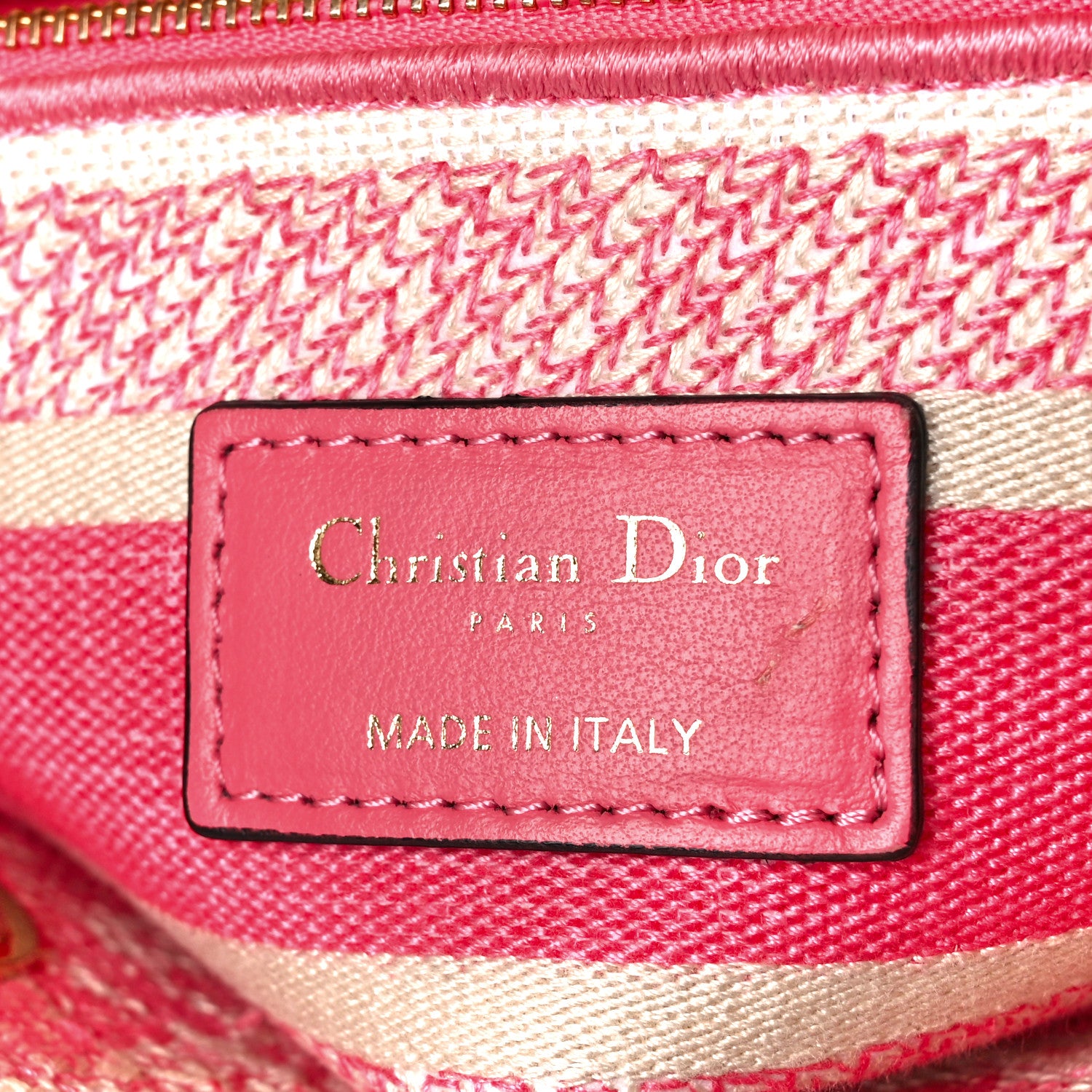 Christian Dior Canvas Toile De Jouy Embroidered Medium Lady D-Lite Peony Pink 6 of 12