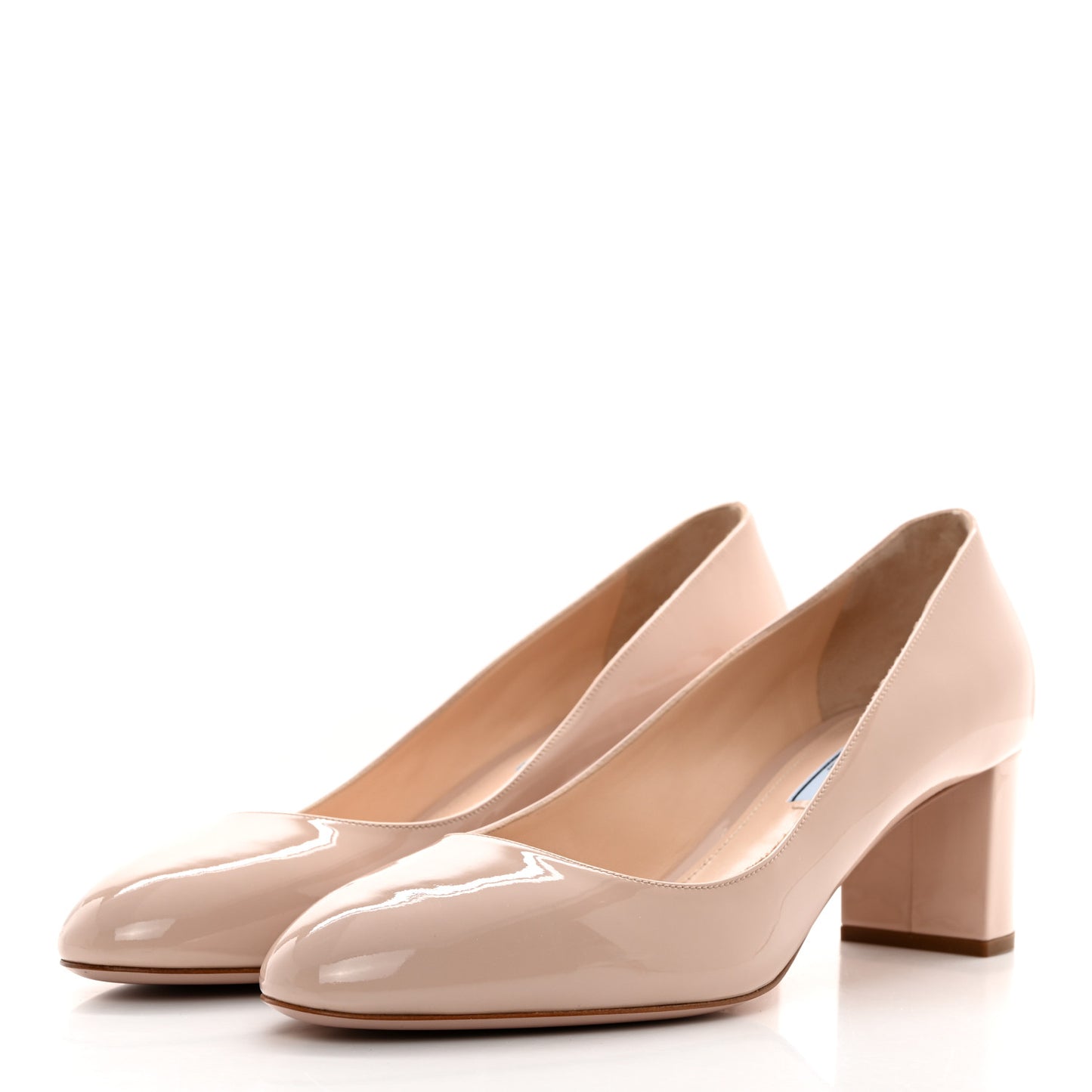 Vernice Block Heel 55mm Pumps 40 Cipria