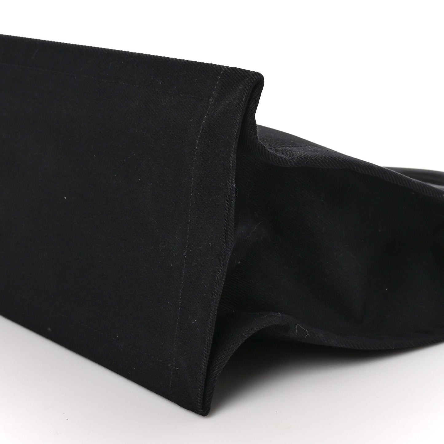 Linen Calfskin Rive Gauche Tote Black