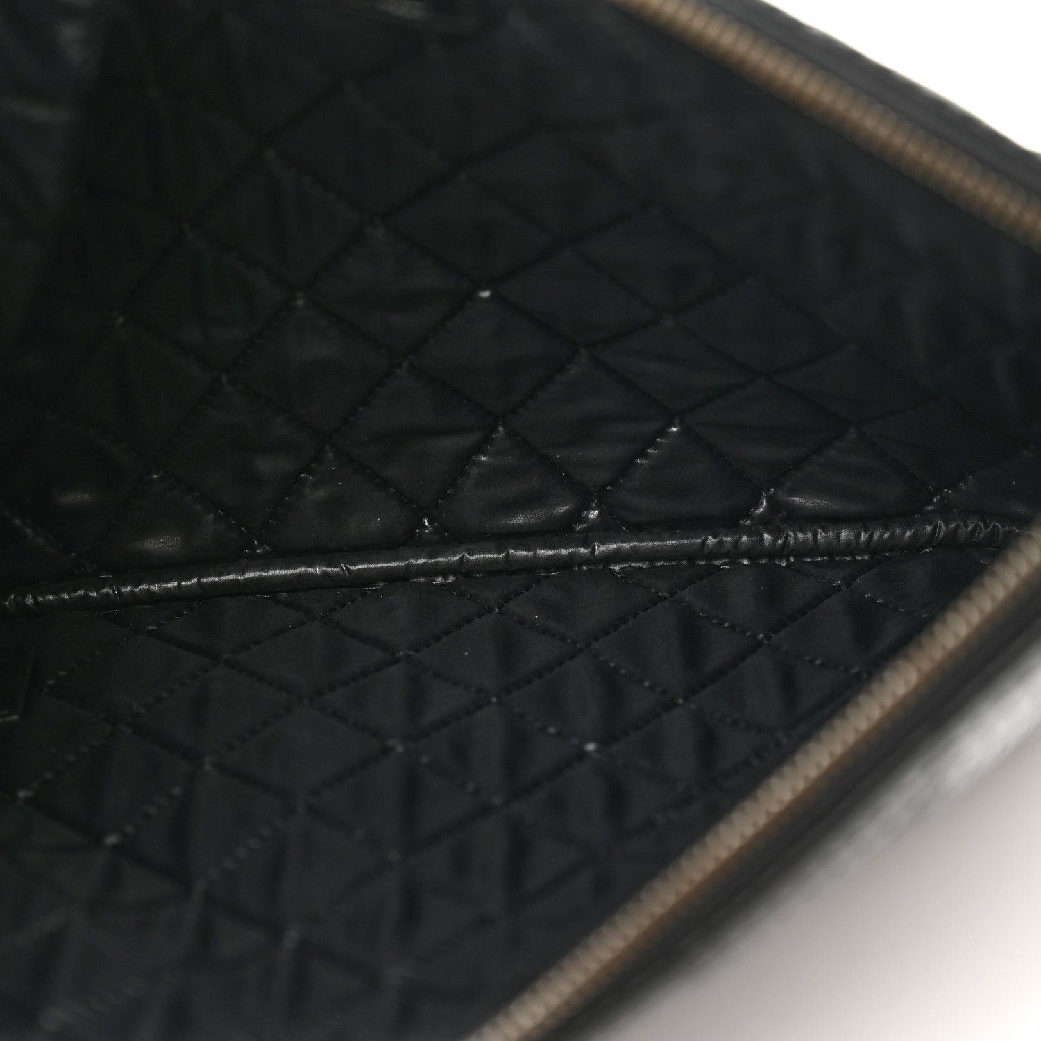 Chanel Perforated Lambskin Quilted Medium Cosmetic Case Black 5 of 11