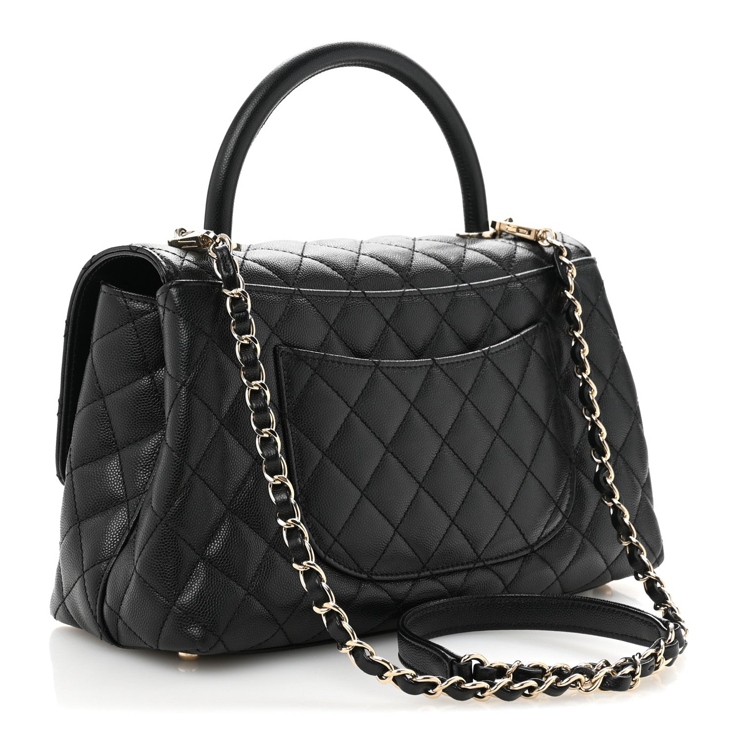Chanel Caviar Quilted Small Coco Handle Flap Black 3 of 11