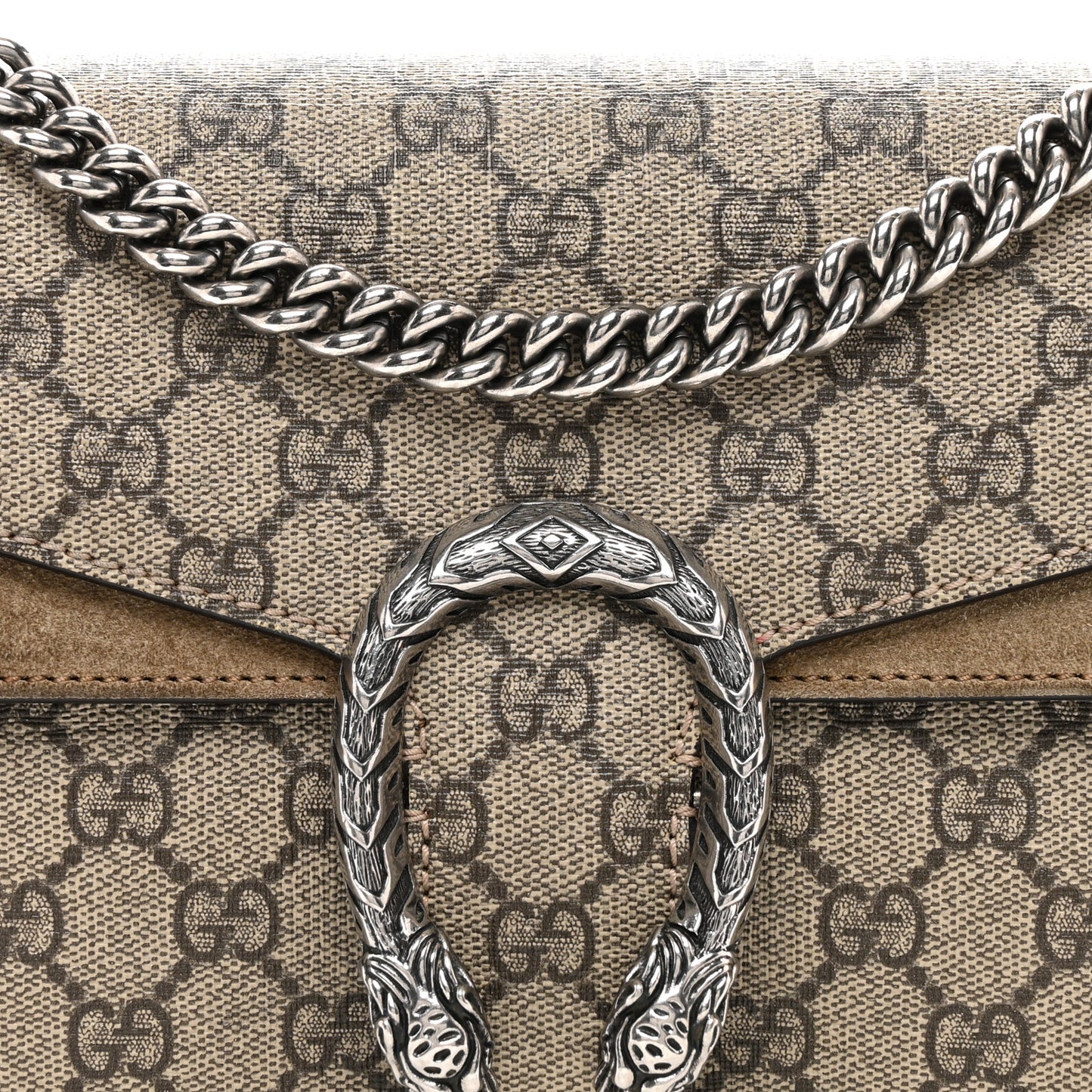 GG Supreme Monogram Small Dionysus Shoulder Bag Taupe