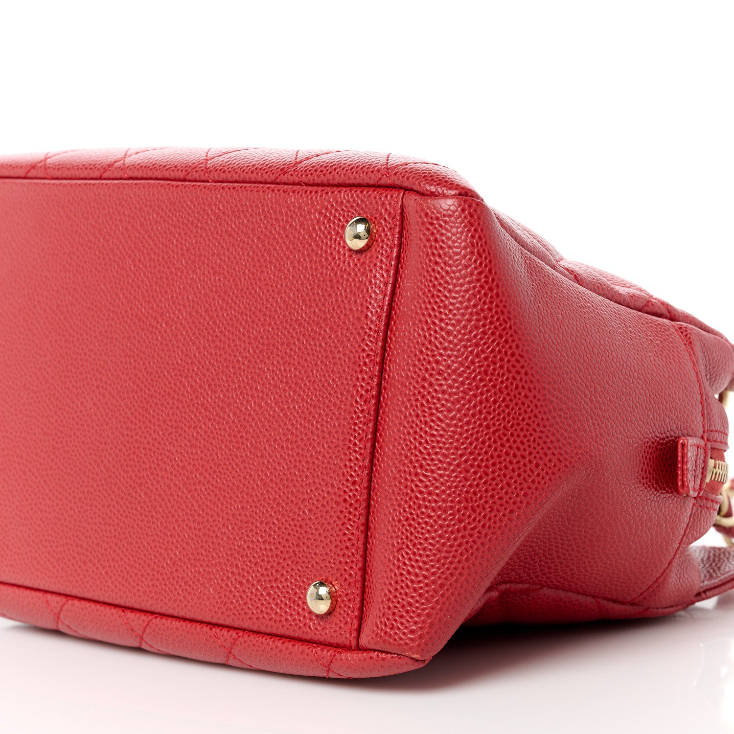 Chanel Caviar Quilted Petit Timeless Shopping Tote PTT Red 10 of 11