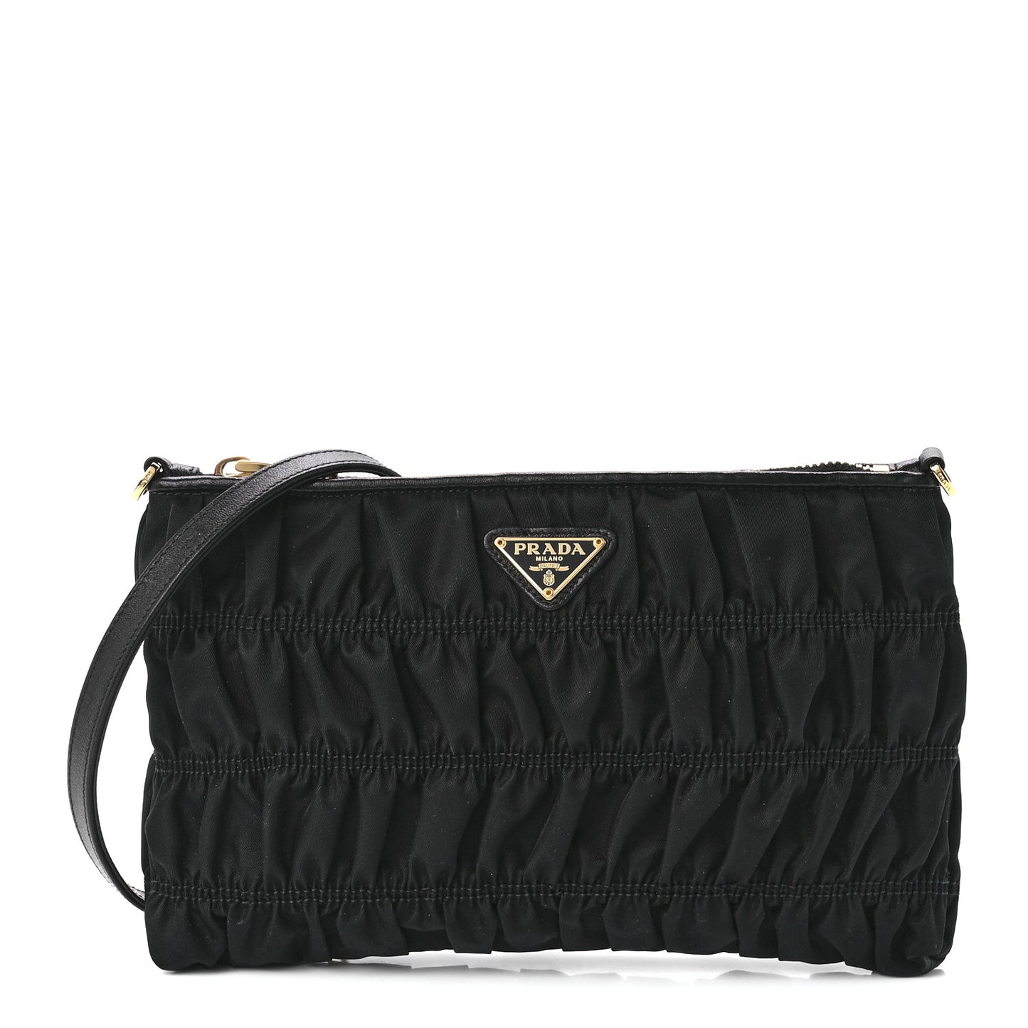 Tessuto Nylon Gaufre Wristlet Black