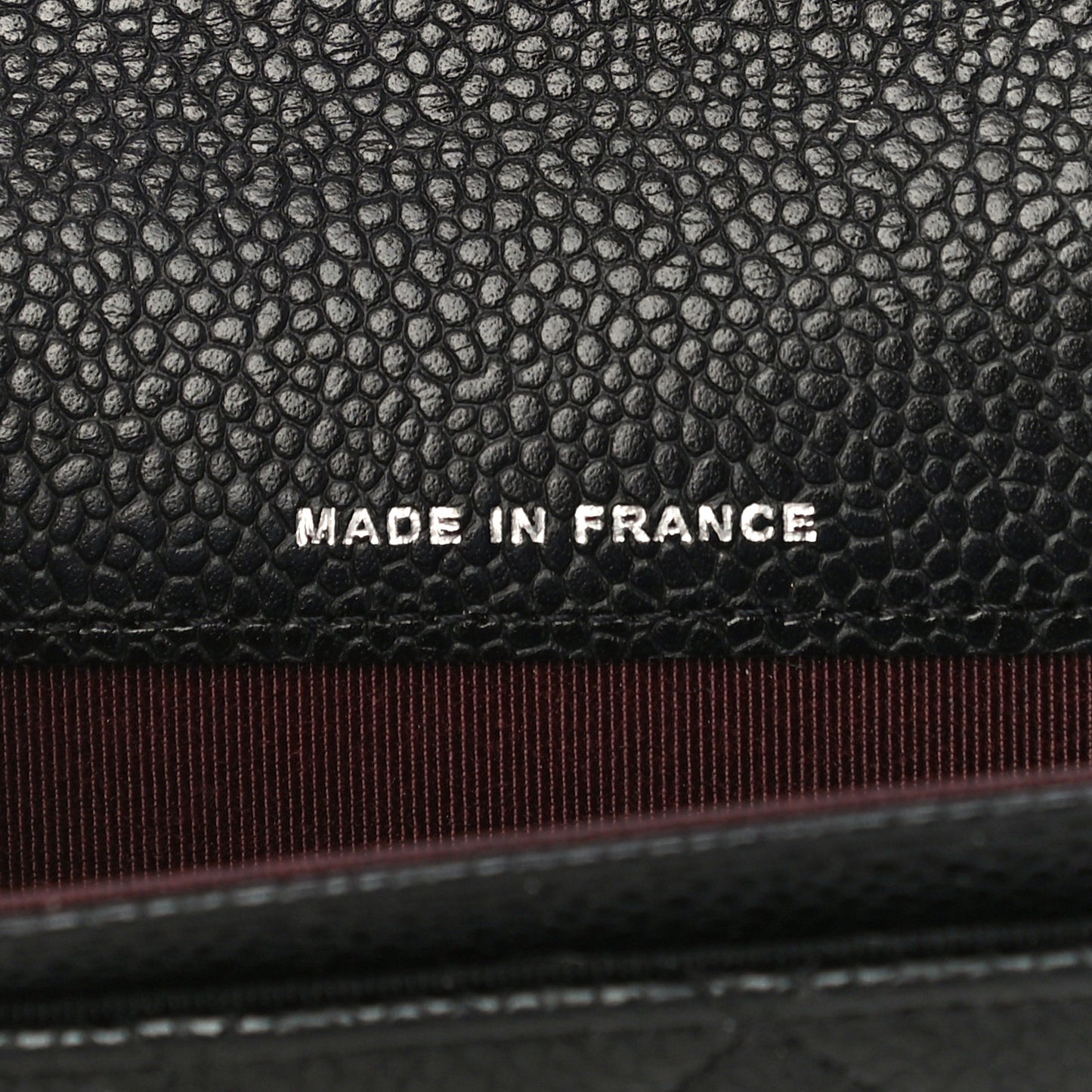 Caviar Quilted Flap Card Holder Wallet Black