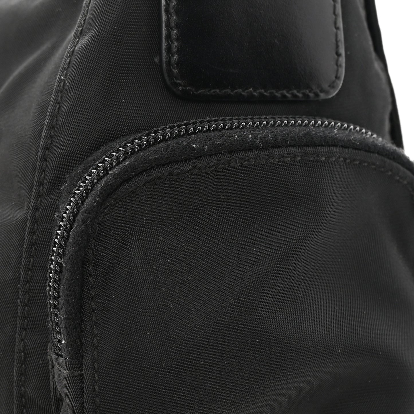 Nylon Messenger Bag Black