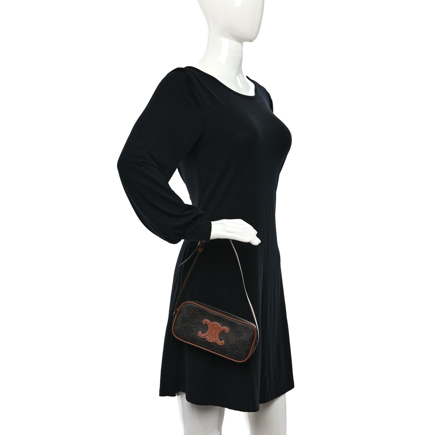 Triomphe Canvas Mini Camera Shoulder Bag Tan