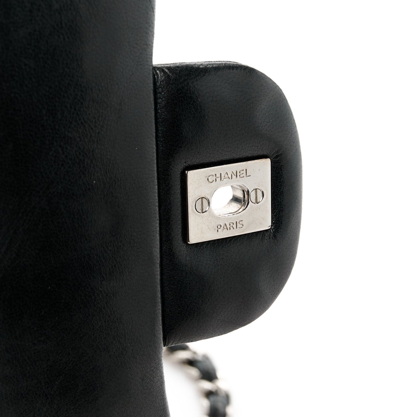 Lambskin Quilted Maxi Double Flap Black