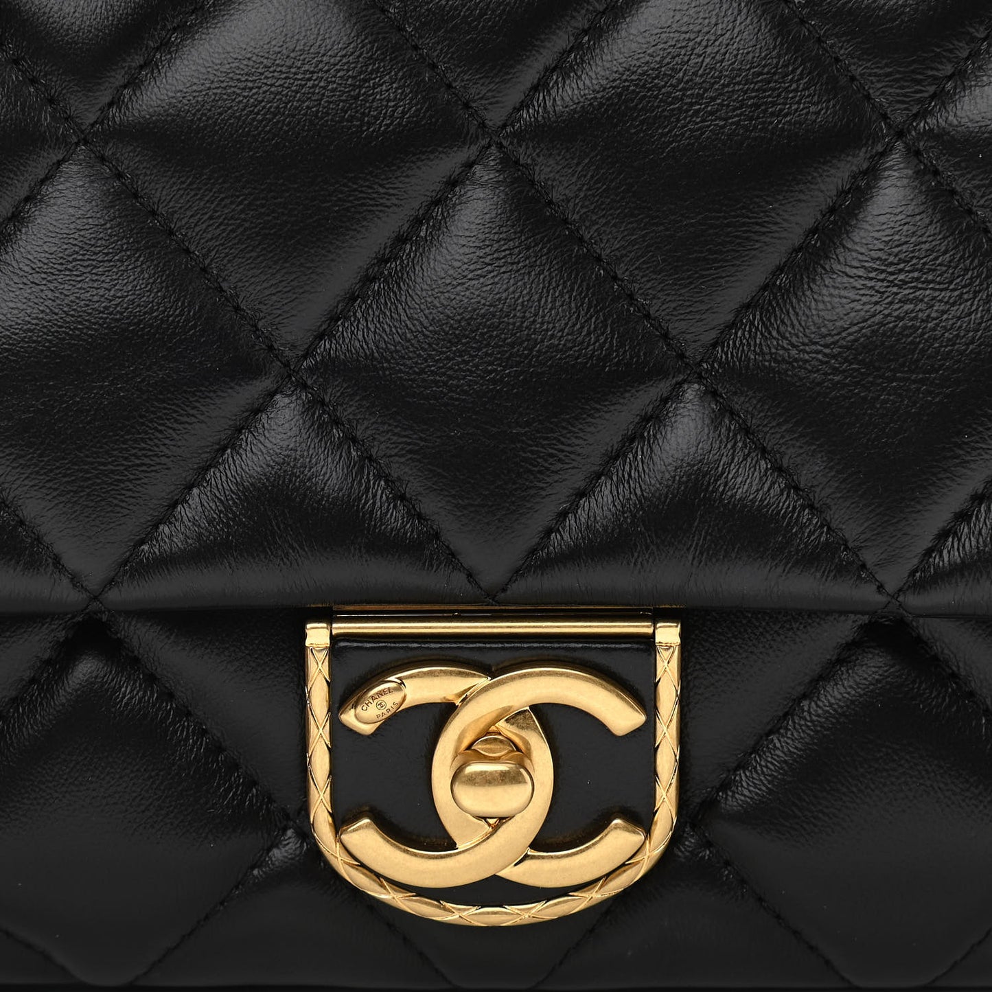 Lambskin Quilted Mini Flap Black