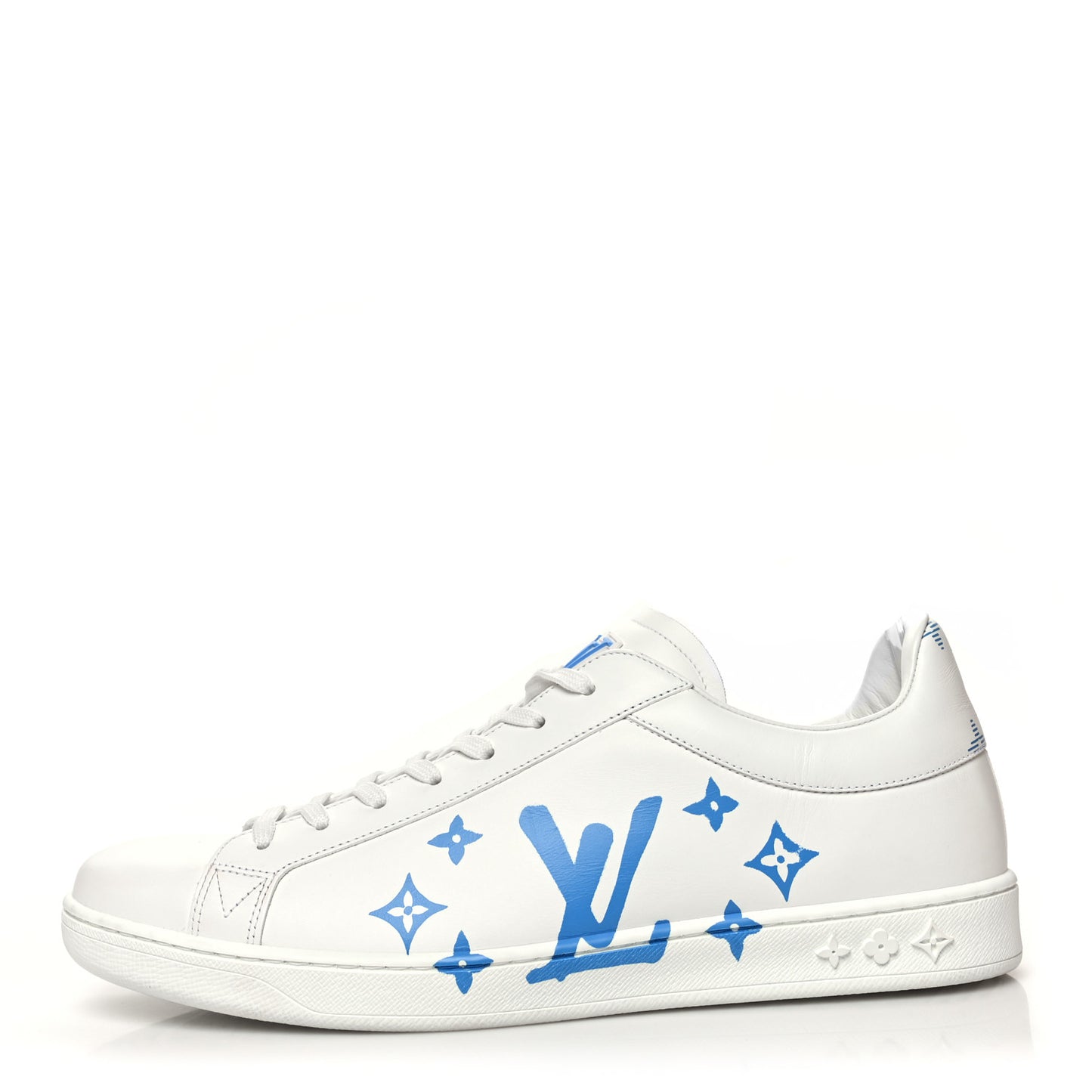 Calfskin Luxembourg Samothrace Mens Sneakers 9.5 White Blue