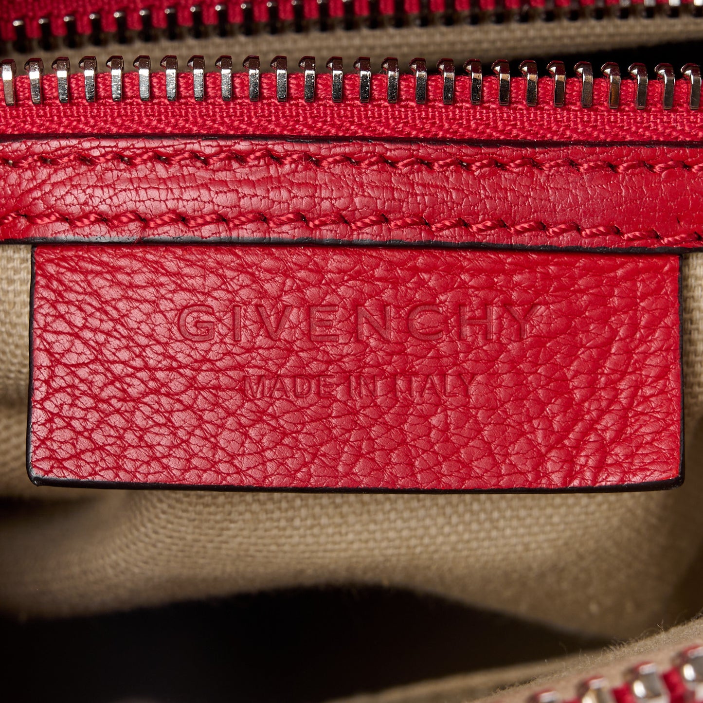 Sugar Goatskin Mini Antigona Bright Red
