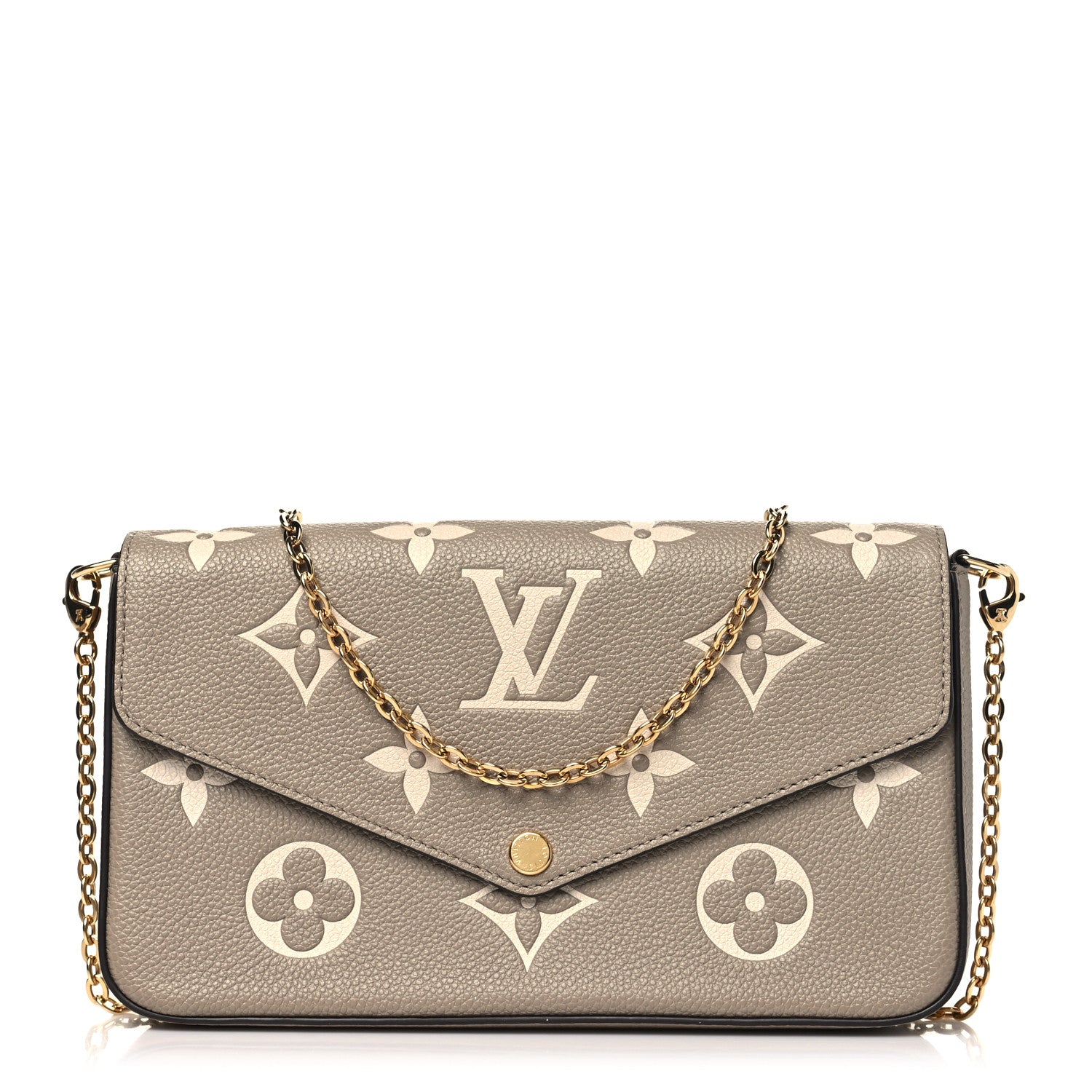 Louis Vuitton Empreinte Monogram Giant Felicie Pochette Tourterelle Creme 1 of 10