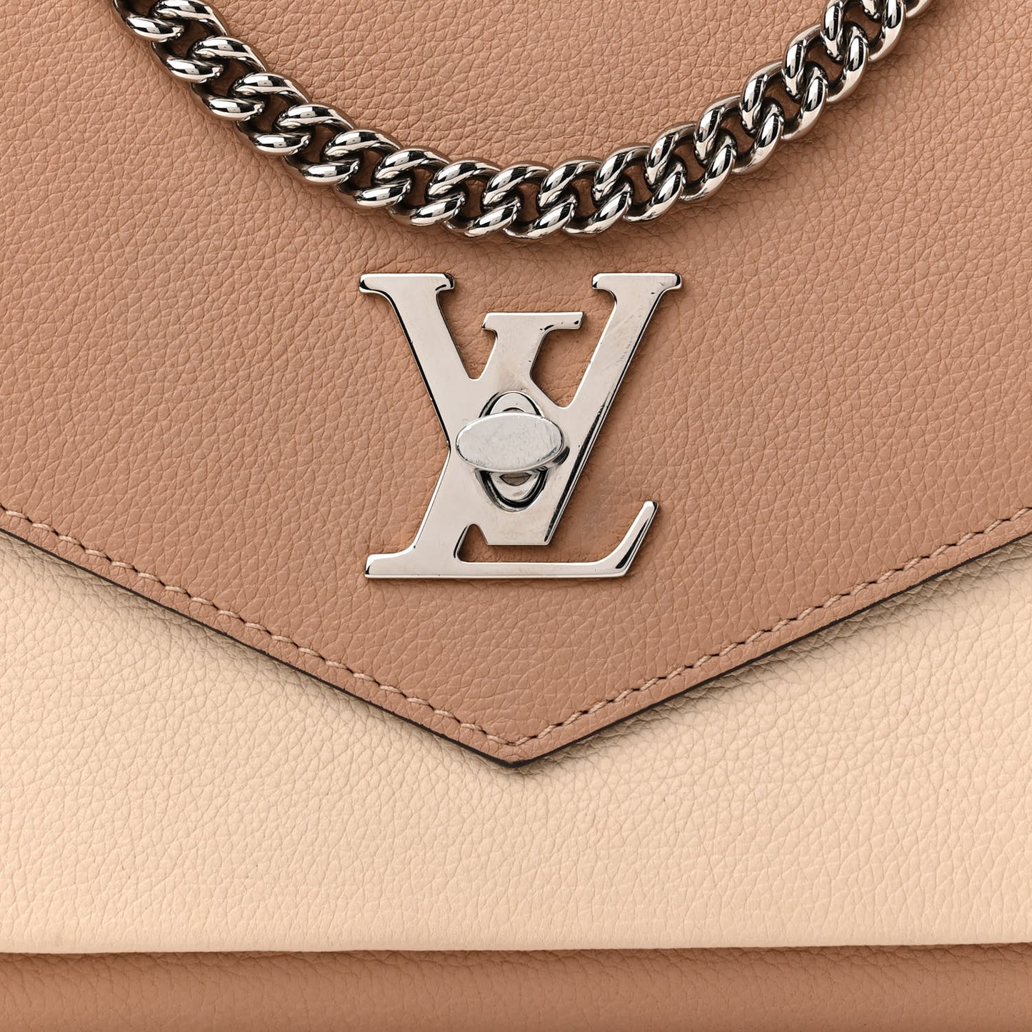 Soft Calfskin Mylockme Chain Bag BB Papyrus Creme