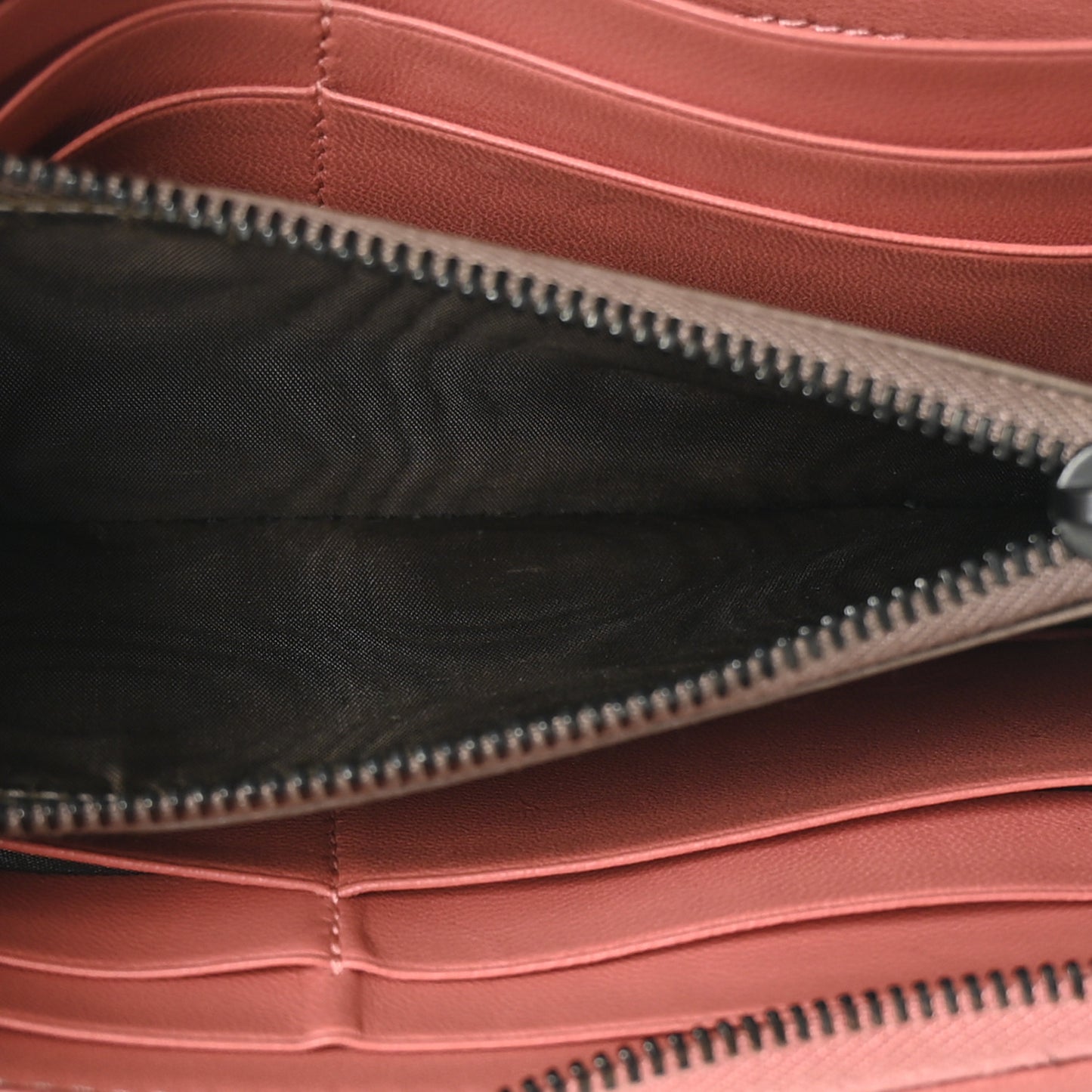 Nappa Intrecciato Half Zip Around Wallet Pompei