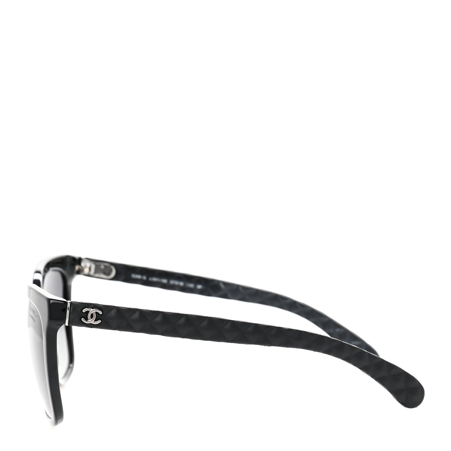 Acetate Quilted Polarized Butterfly CC Sunglasses 5288-Q Black