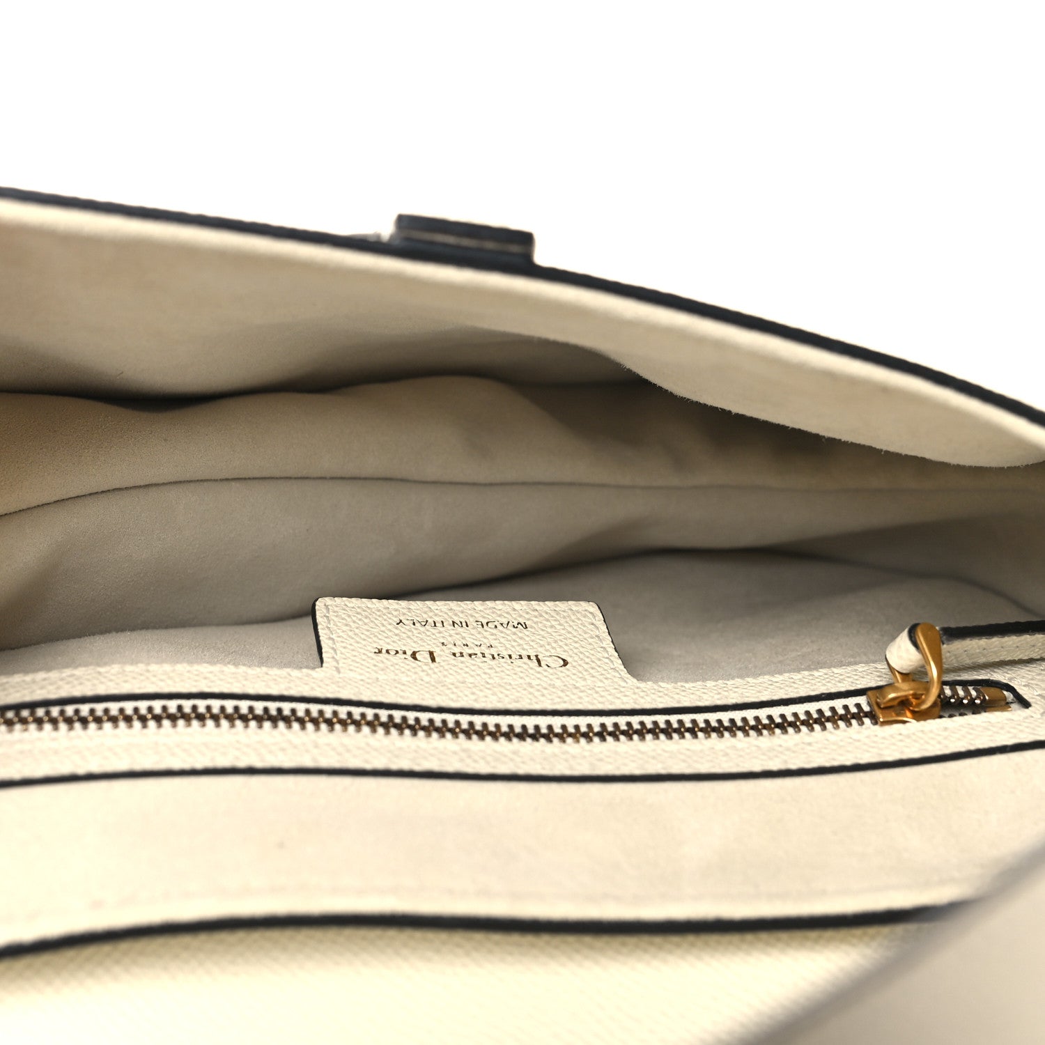 Christian Dior Grained Calfskin Saddle Bag With Strap Latte 4 of 9