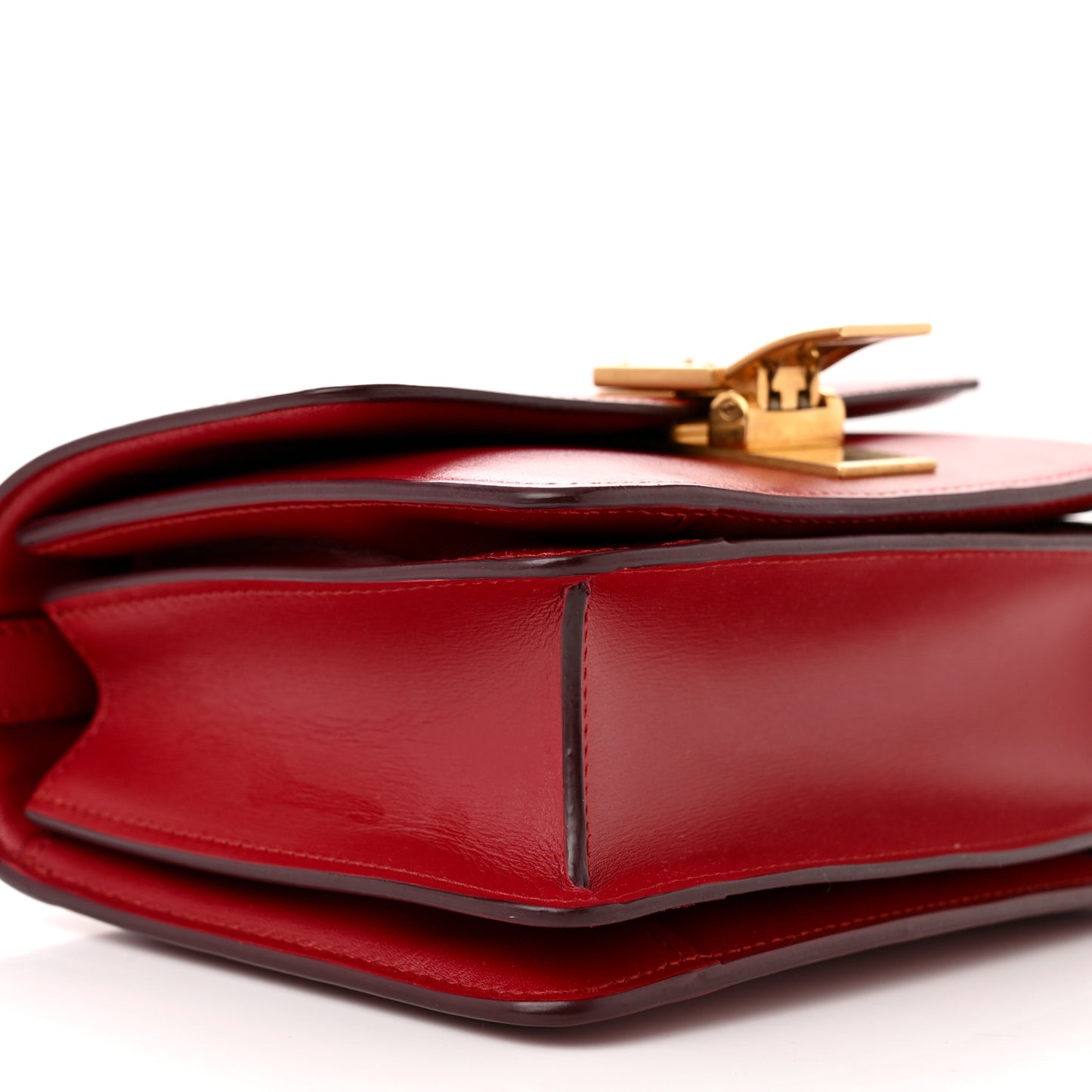 Smooth Calfskin Small Classic Box Flap Bag Red