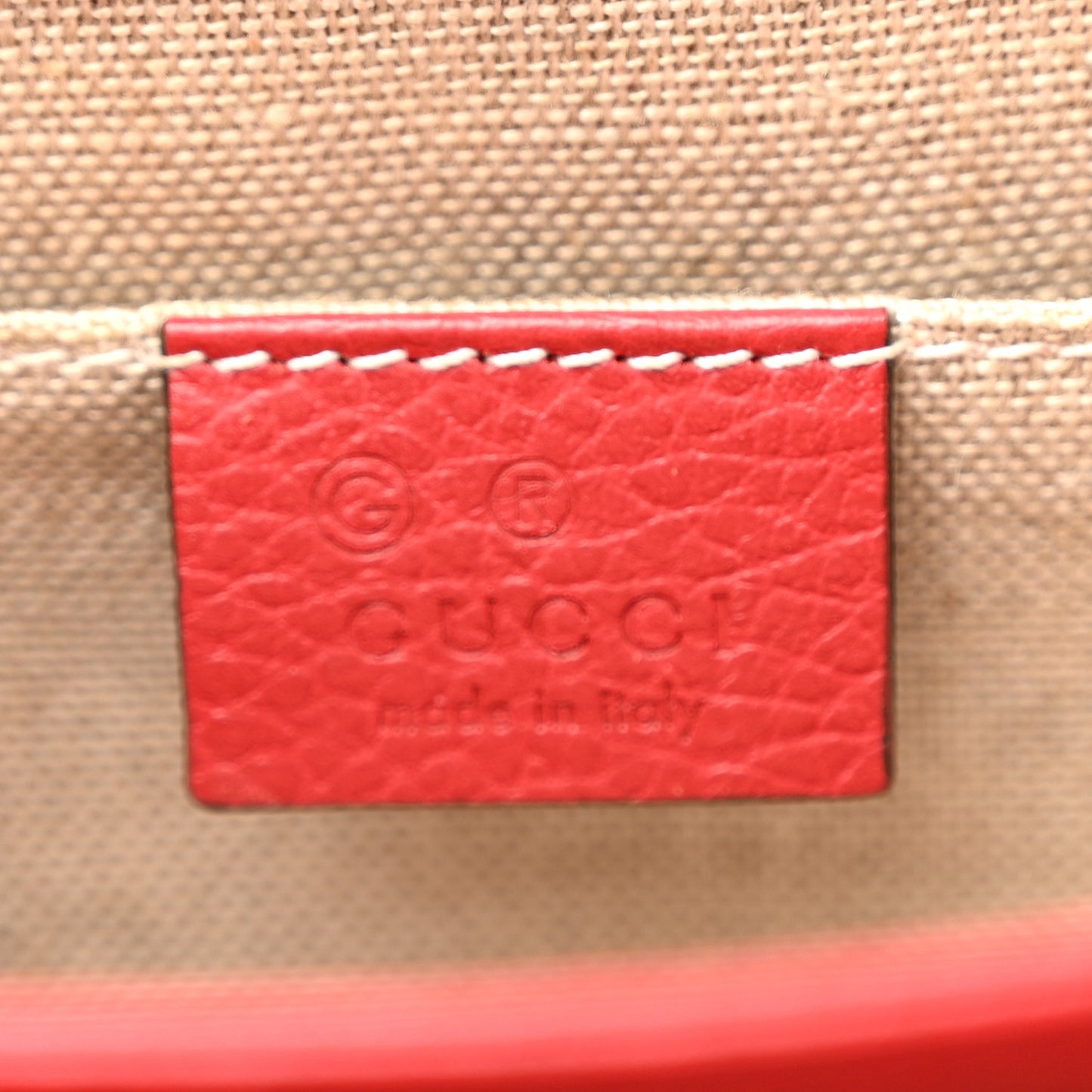 Dollar Calfskin Small Interlocking G Shoulder Bag Red