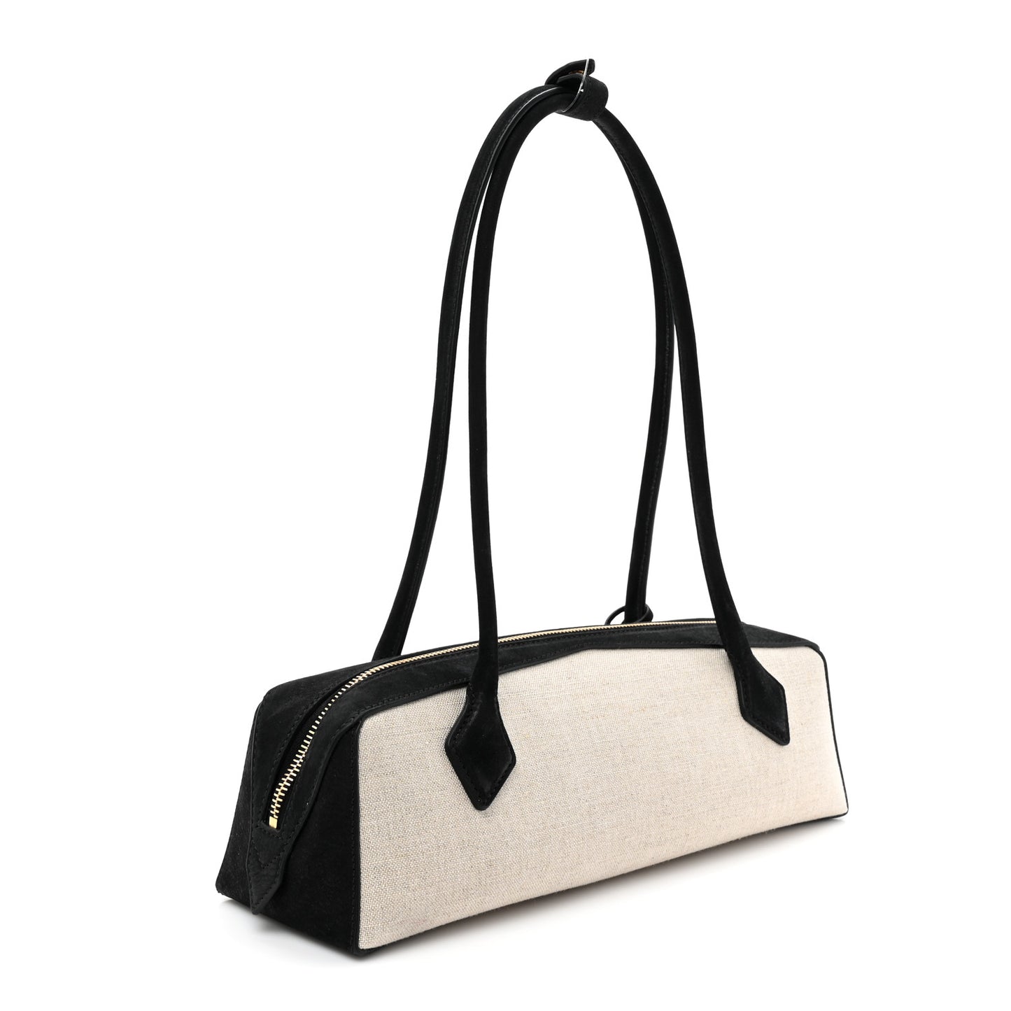 Canvas Nubuck Medium Le Teckel Bag Black