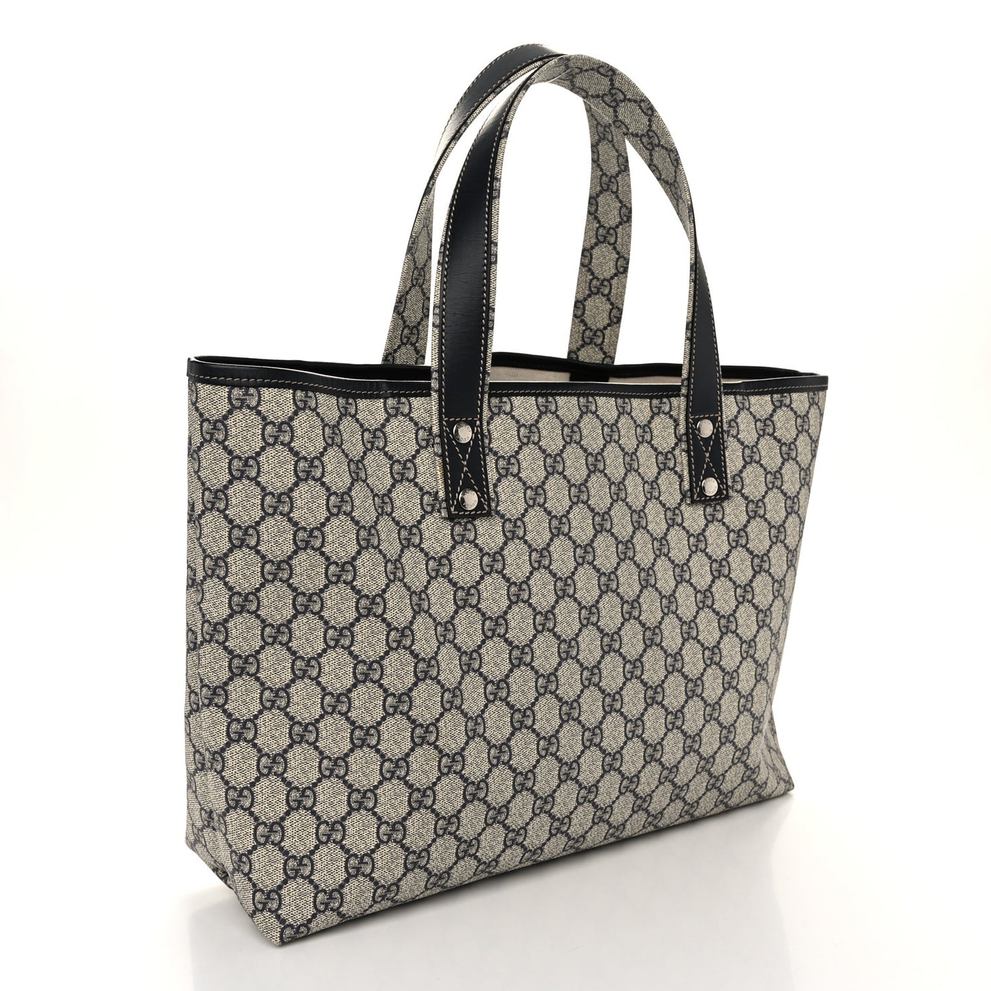 GG Plus Monogram Medium Signature Web Loop Tote Navy