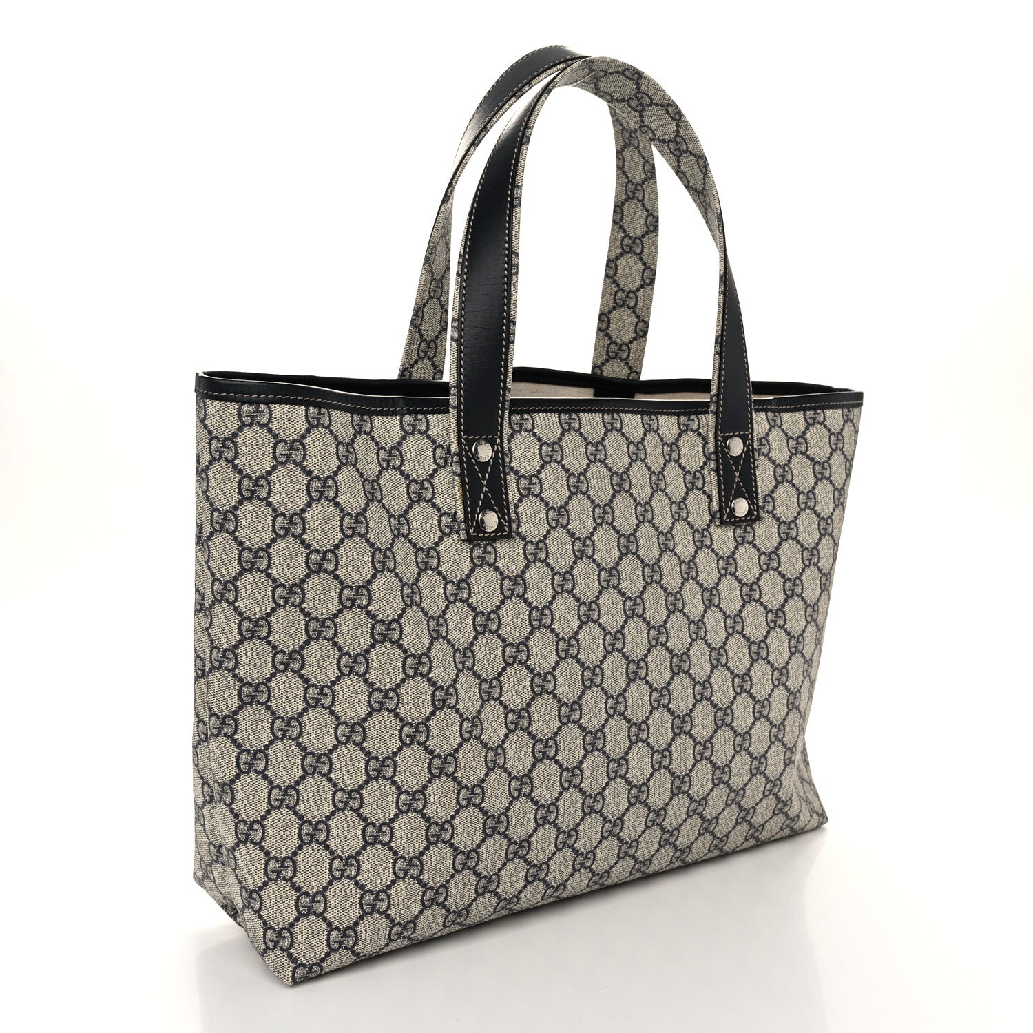 Gucci GG Plus Monogram Medium Signature Web Loop Tote Navy 3 of 12