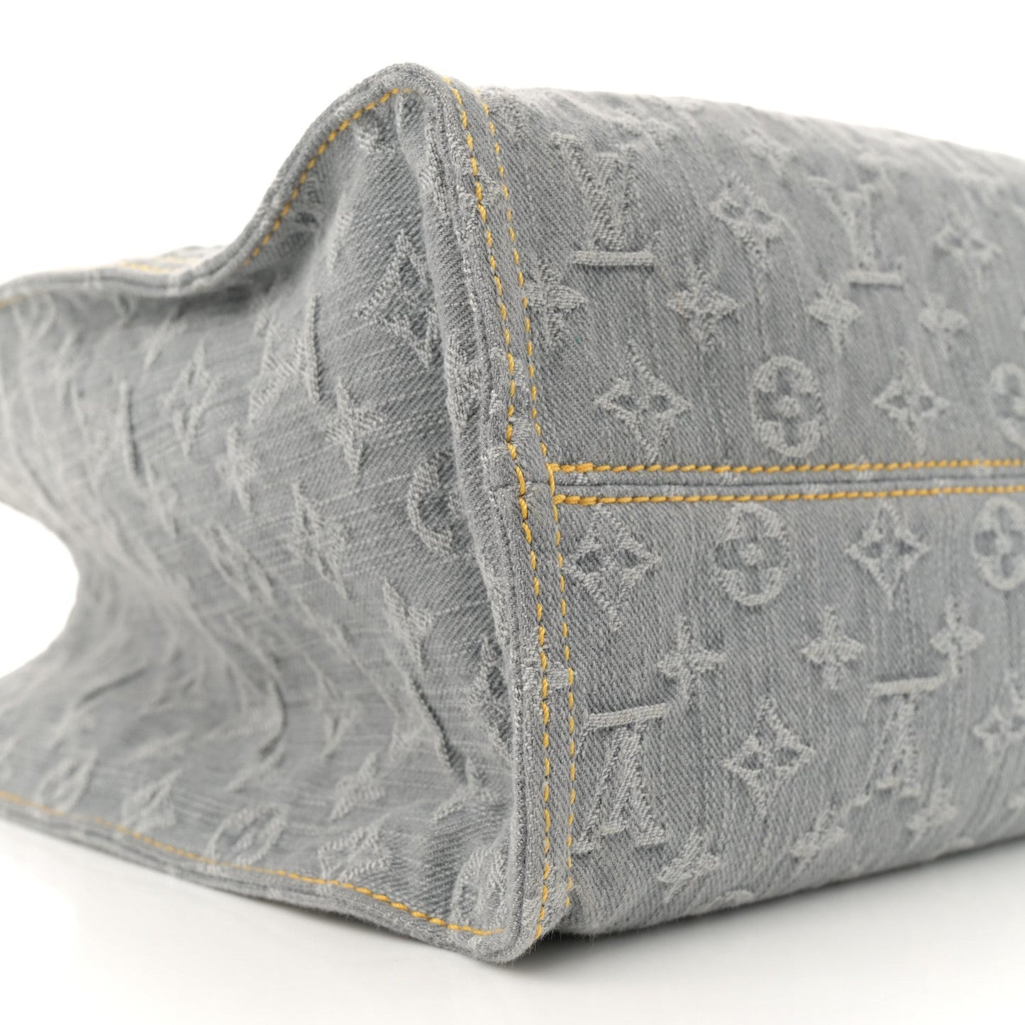 Monogram Denim Onthego MM Washed Gray