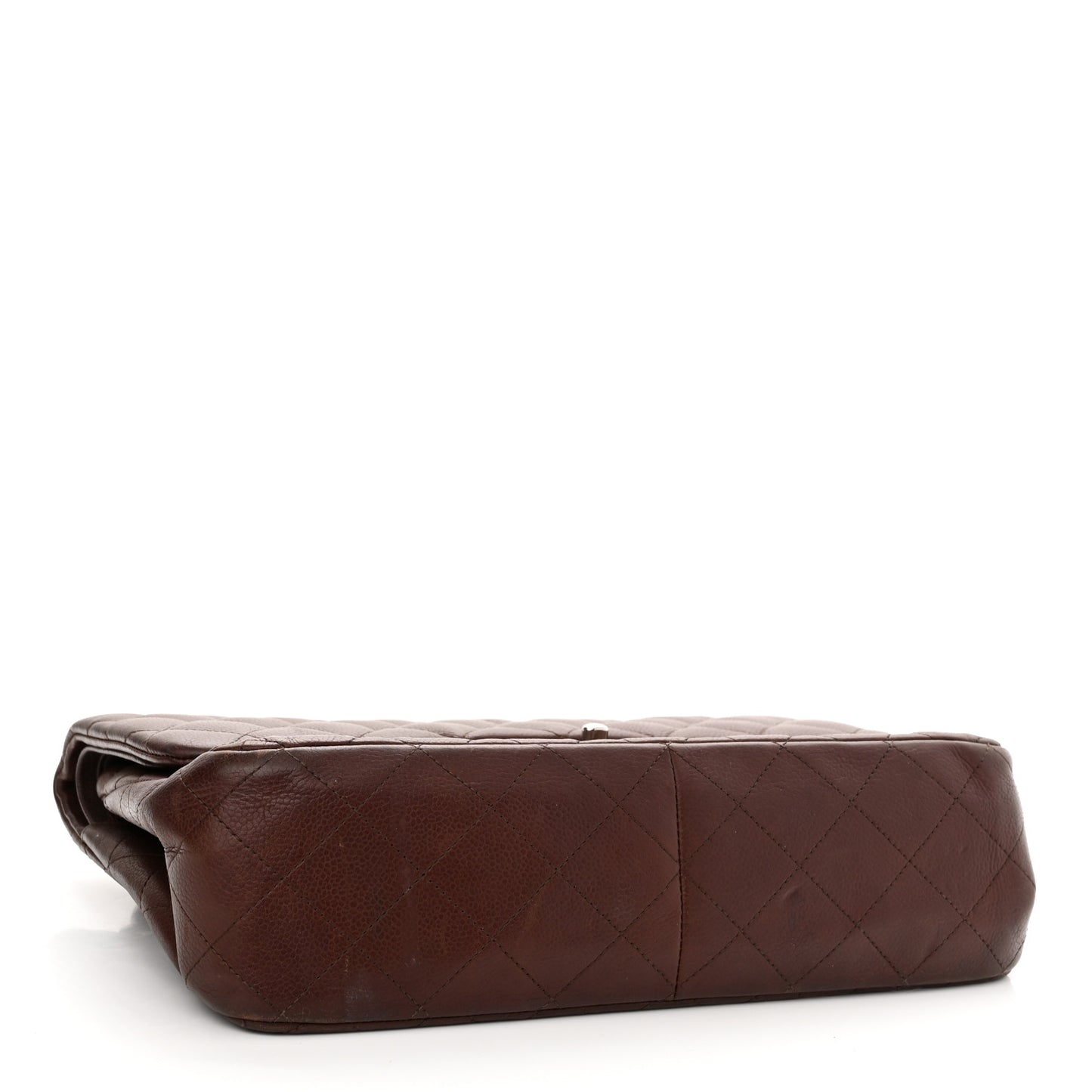 Caviar Quilted Jumbo Double Flap Burgundy