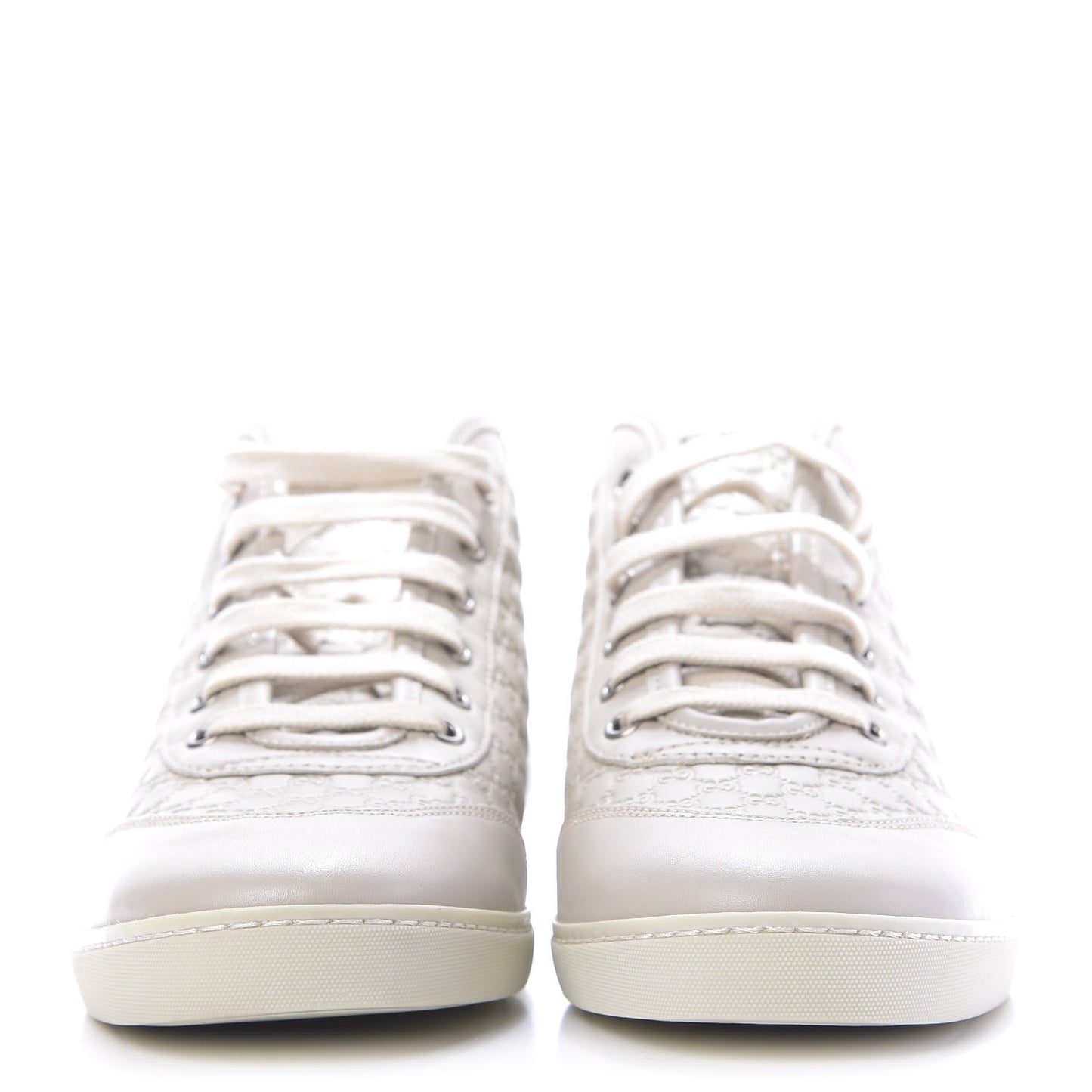 Microguccissima Womens High Top Sneakers 38.5 Off White