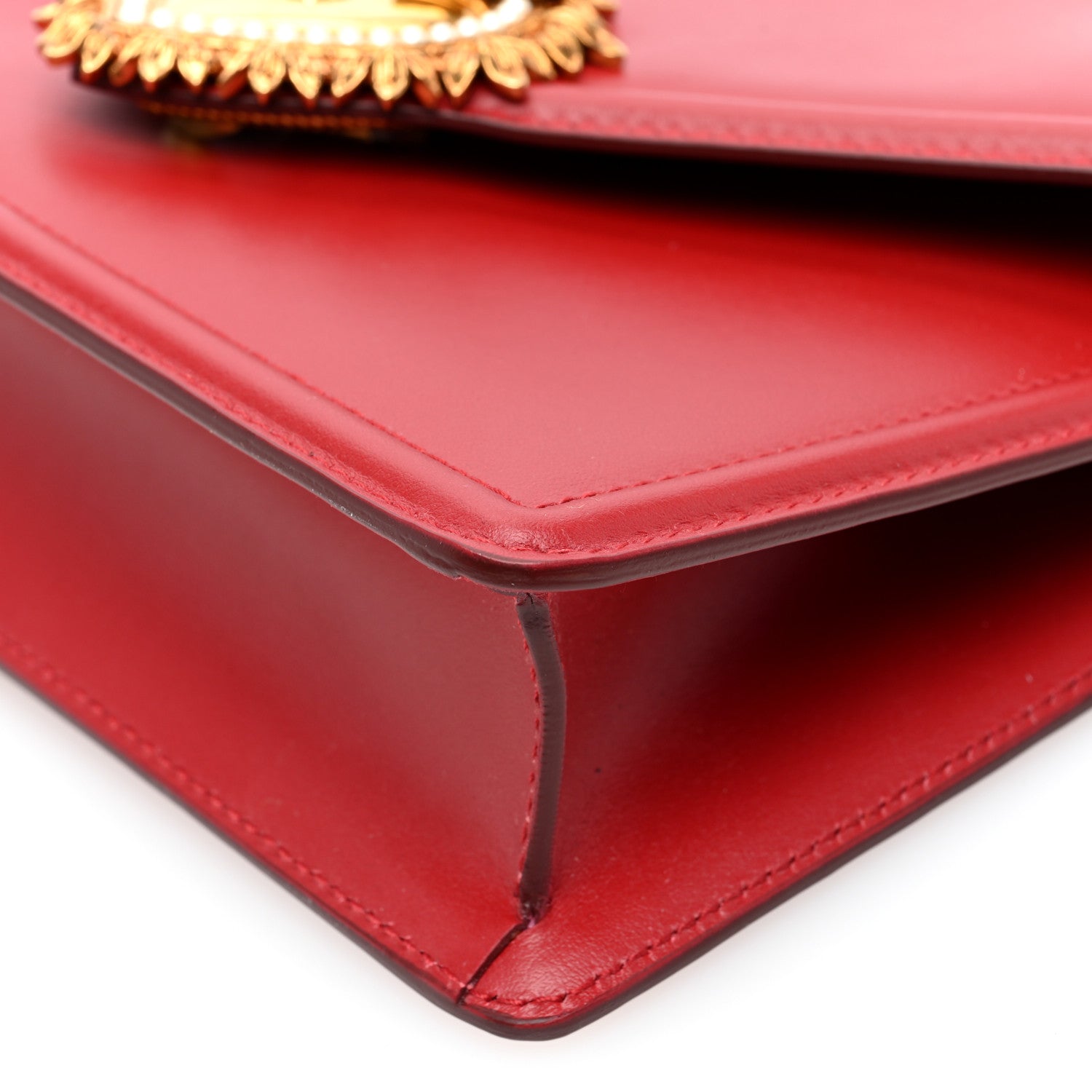 Dolce & Gabbana Smooth Calfskin Mini Devotion Crossbody Bag Rosso Papavero 9 of 10