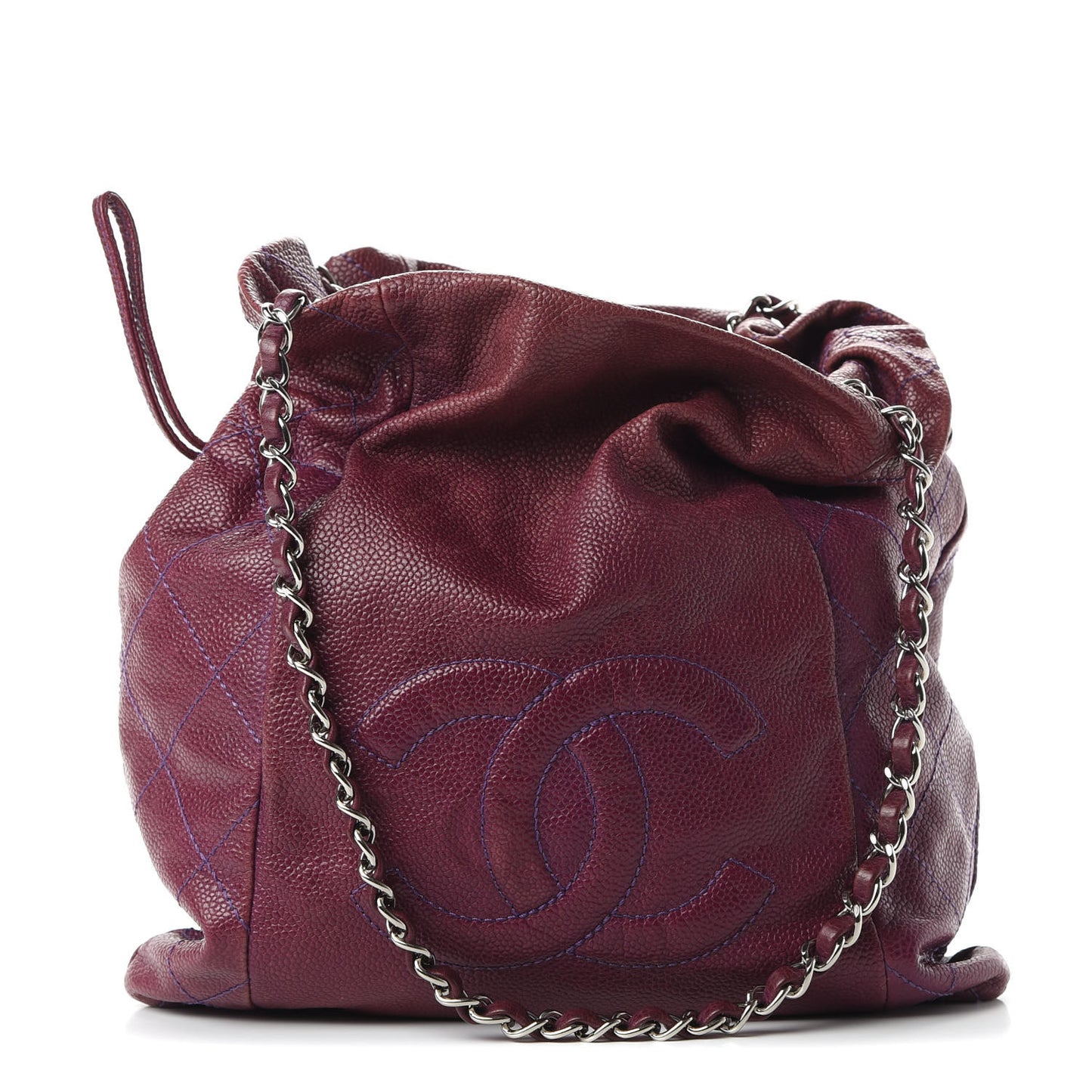 Caviar 31 Drawstring Tote Burgundy