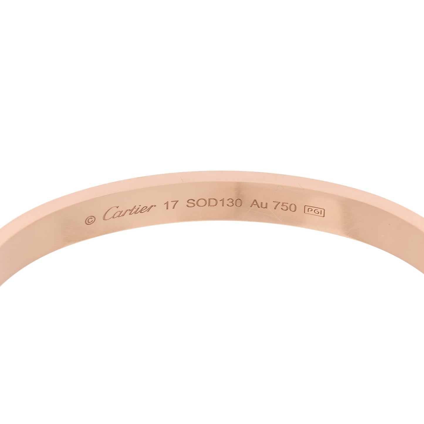 18K Pink Gold LOVE Bracelet 17
