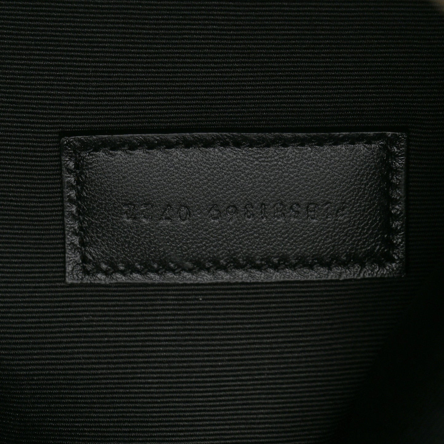 Linen Canvas Rive Gauche Zipped Pouch Black