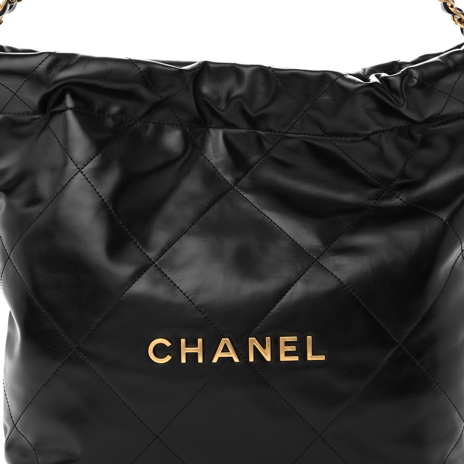 Chanel Shiny Calfskin Quilted Small Chanel 22 Black 9 of 11