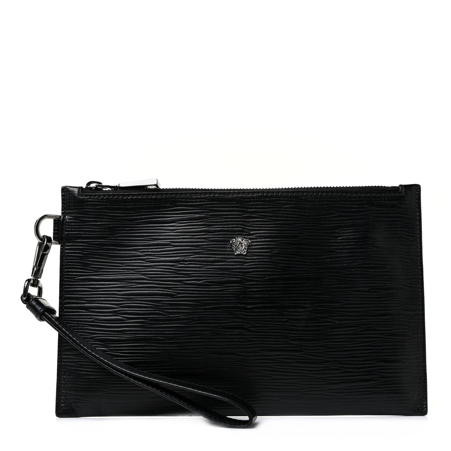 Calfskin Medusa Head Pochette Black