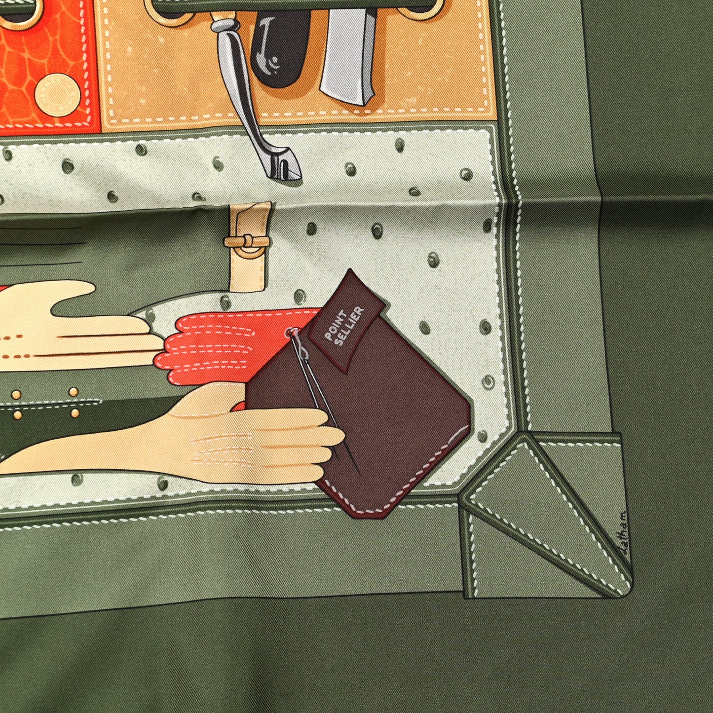 Silk Tout Cuir Scarf 90