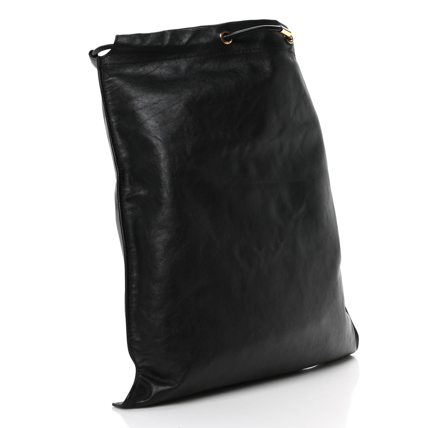 Tom Ford Calfskin Flat Drawstring Tote Black 3 of 9