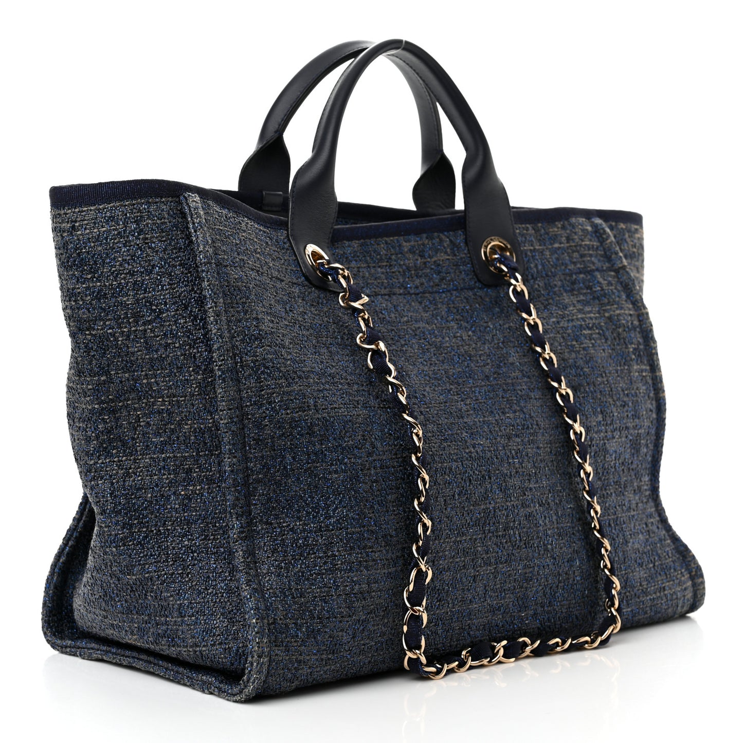 Denim Large Deauville Tote Navy Dark Blue