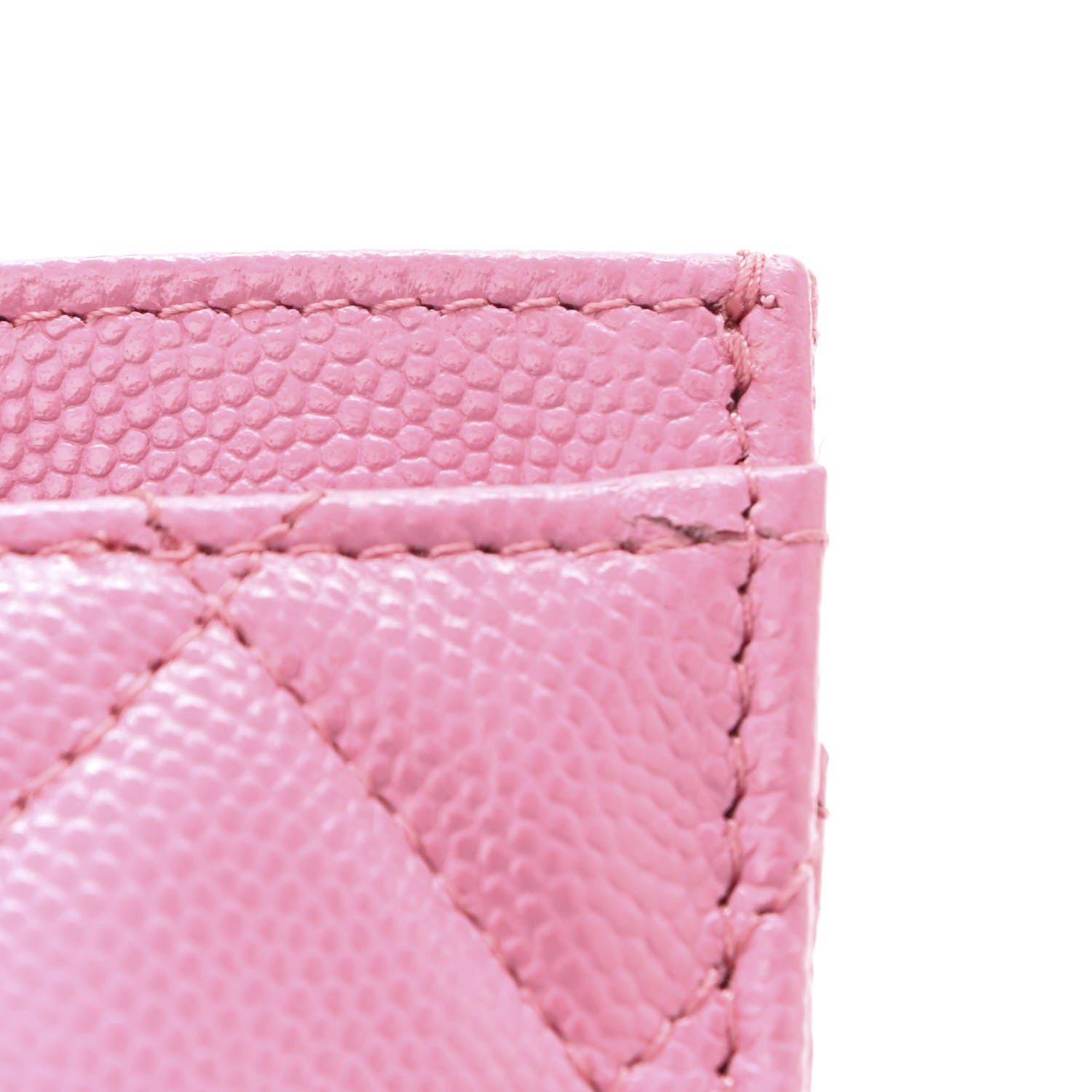 Chanel Caviar Quilted Card Holder Pink 8 of 9