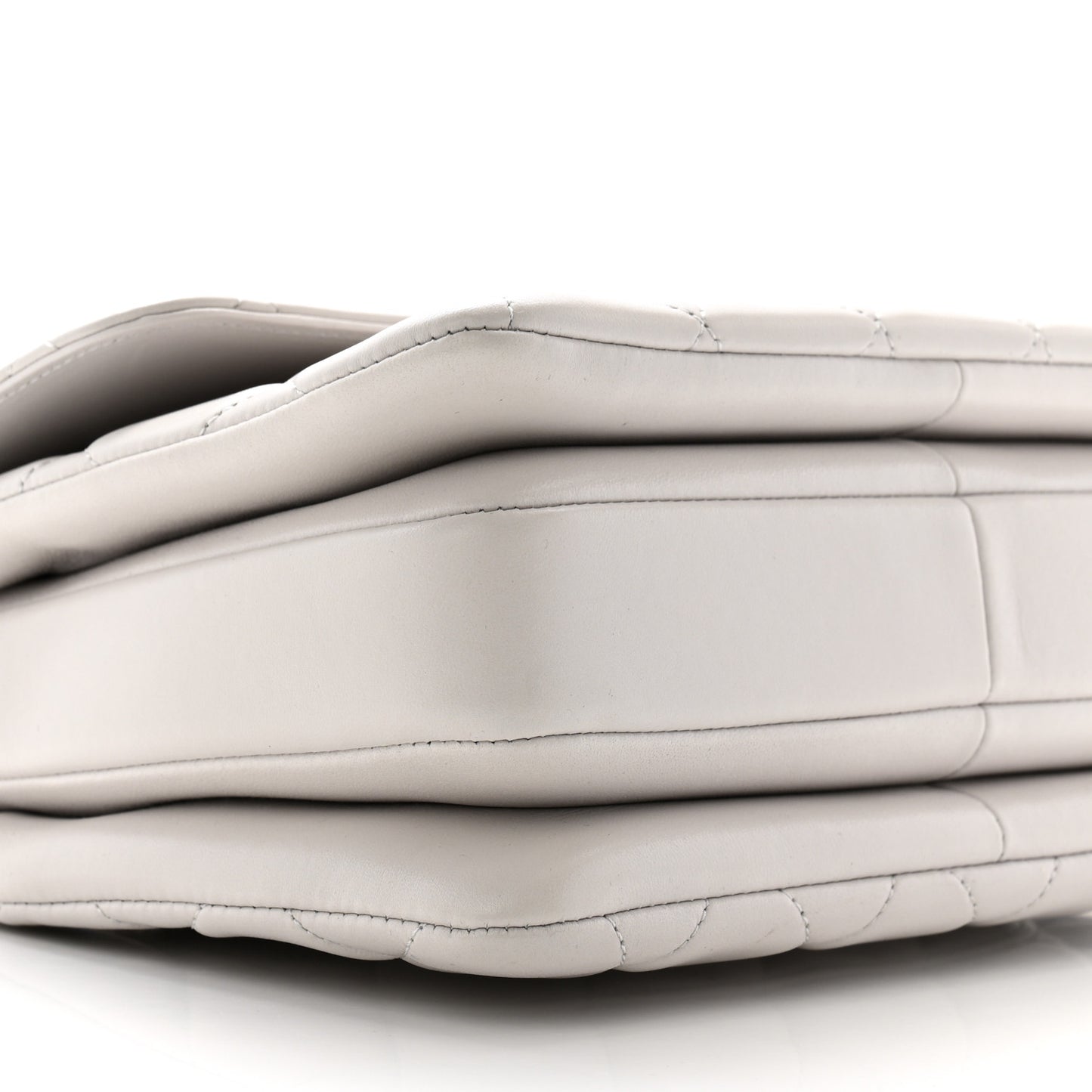 Lambskin Quilted Small Trendy CC Flap Dual Handle Bag Light Grey