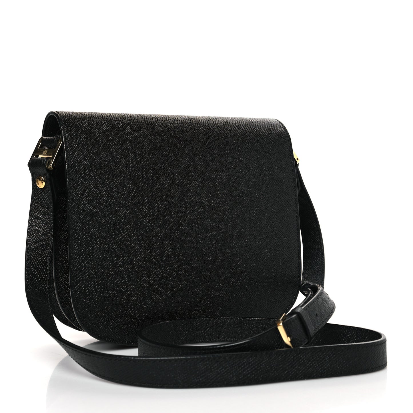 Grained Calfskin Patricia Park Avenue Crossbody Bag Black
