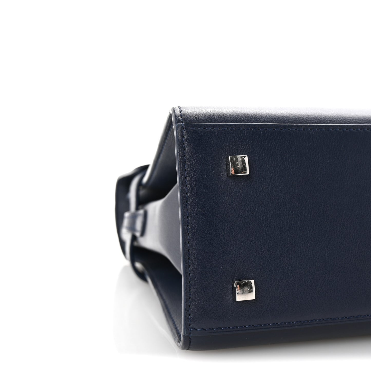 Calfskin MM Tempete Satchel Navy
