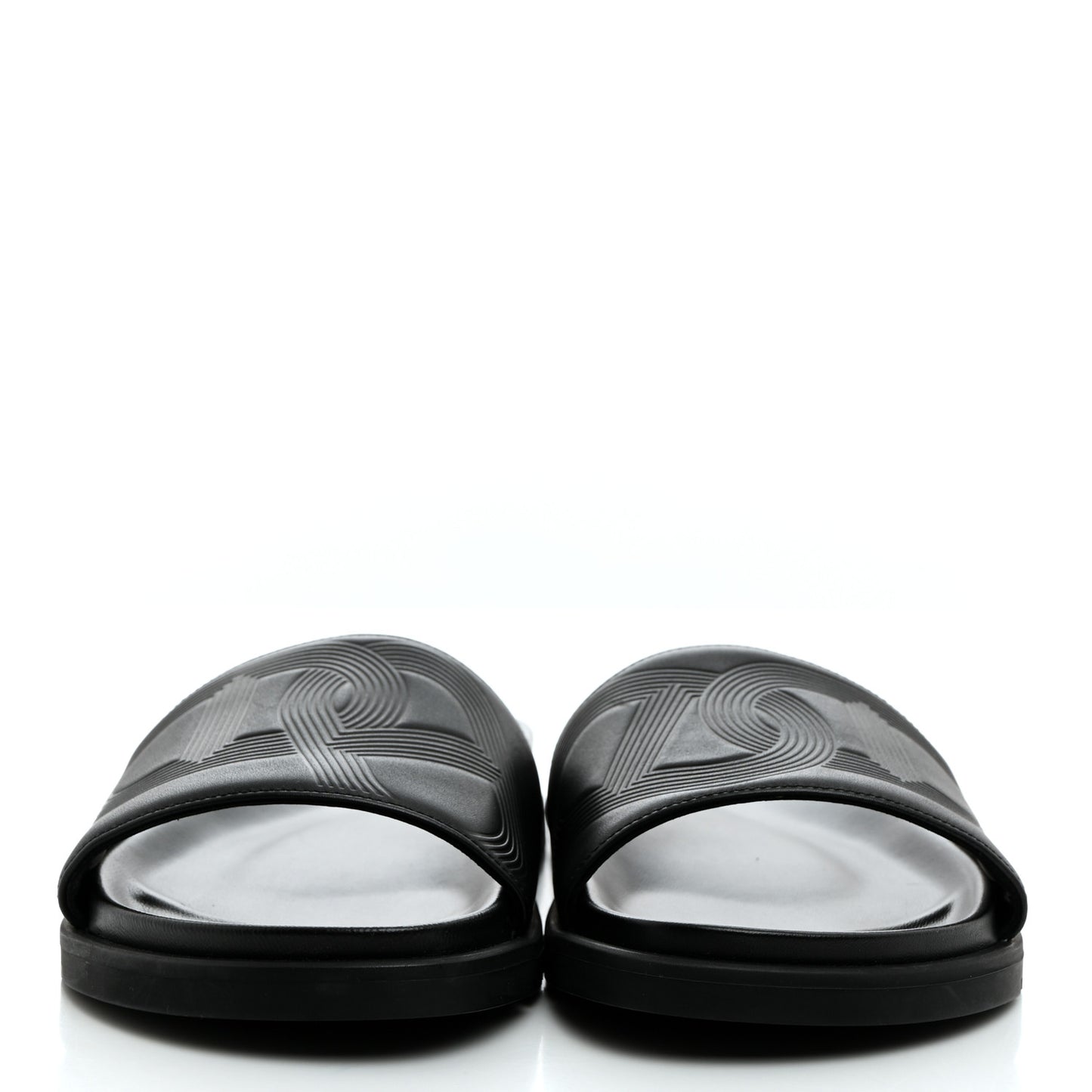 Calfskin Mens Biarritz Sandals 40 Black