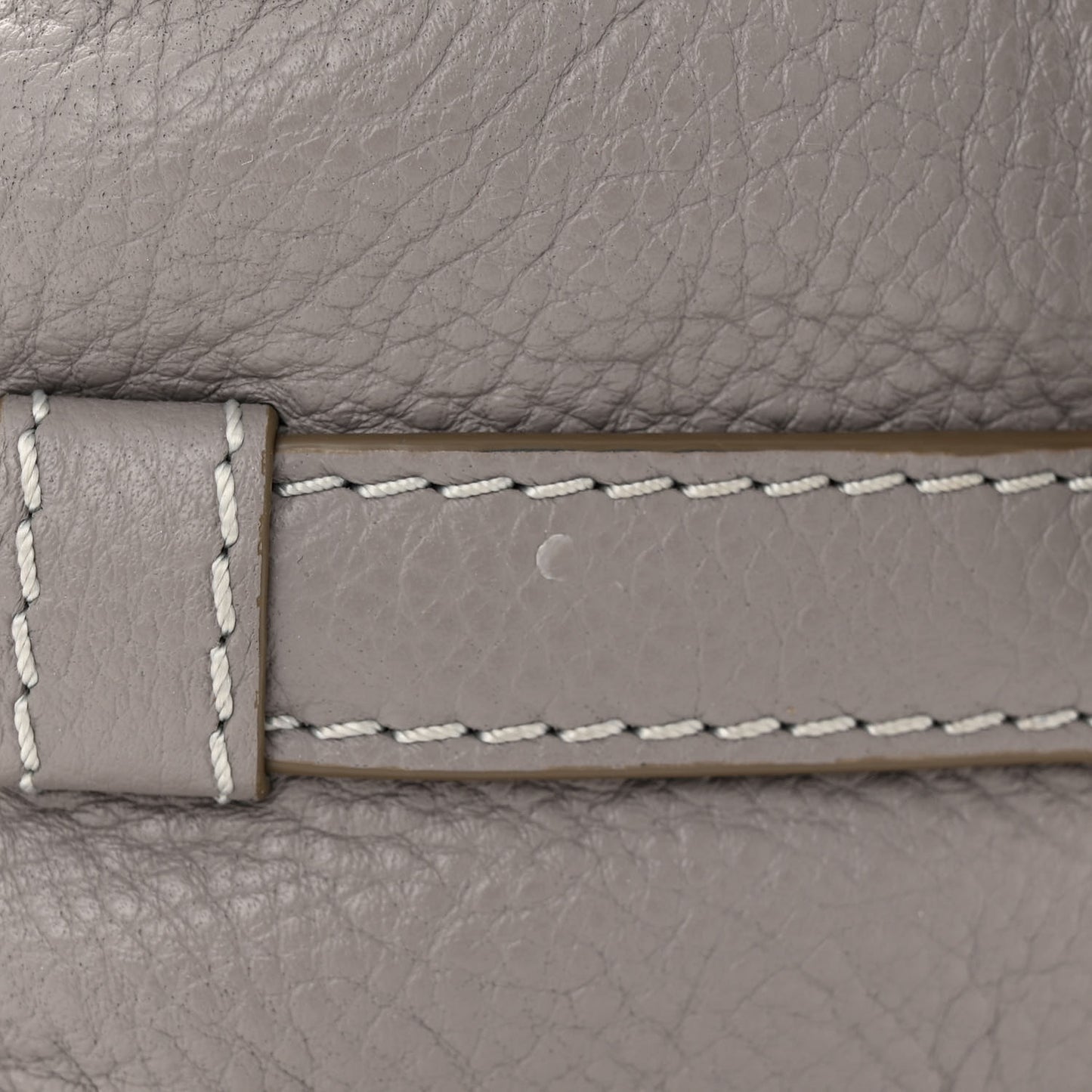 Grained Calfskin Small Marcie Saddle Bag Cashmere Grey