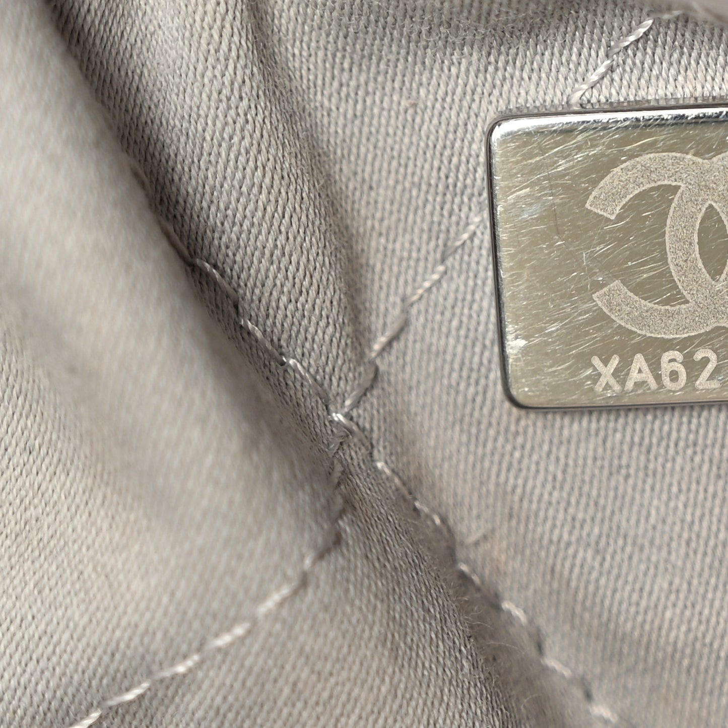 Shiny Calfskin Quilted Small Chanel 22 Grey