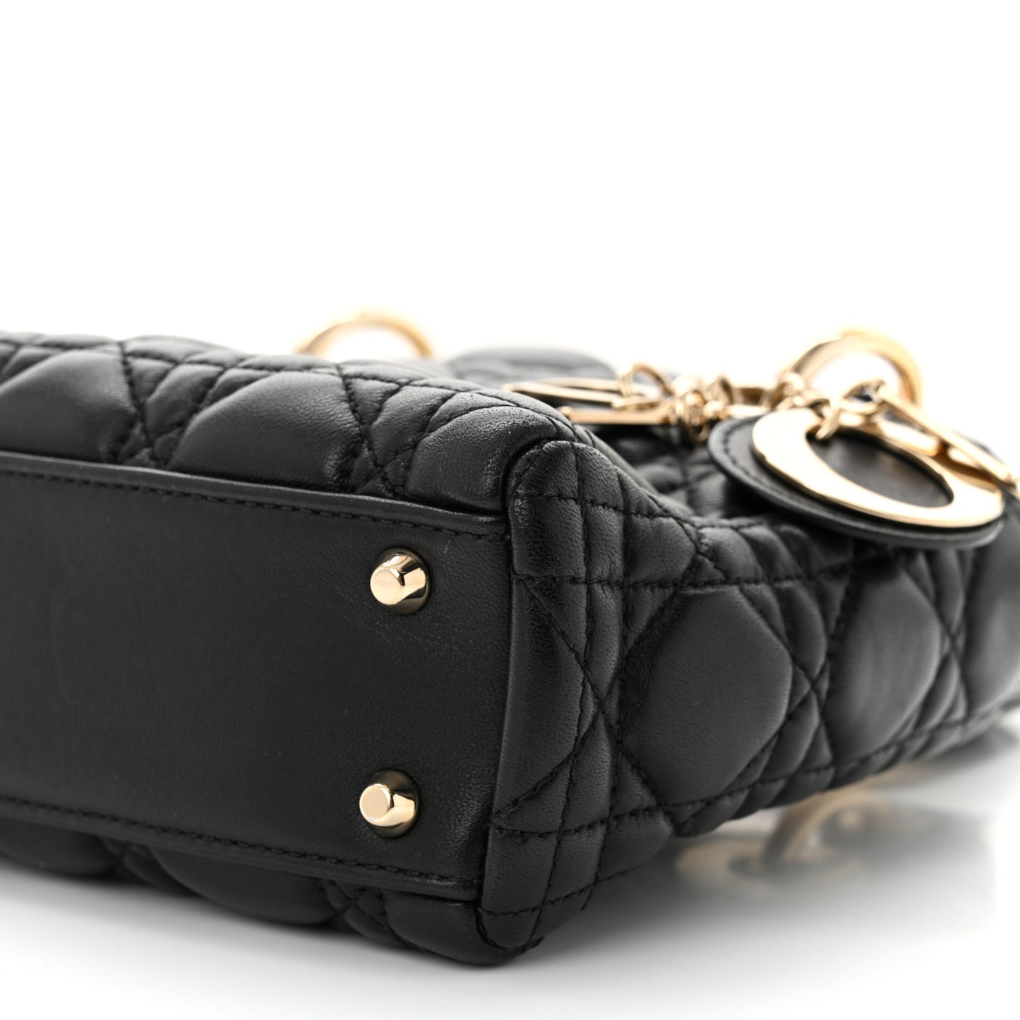 Lambskin Cannage Mini Lady Dior Black