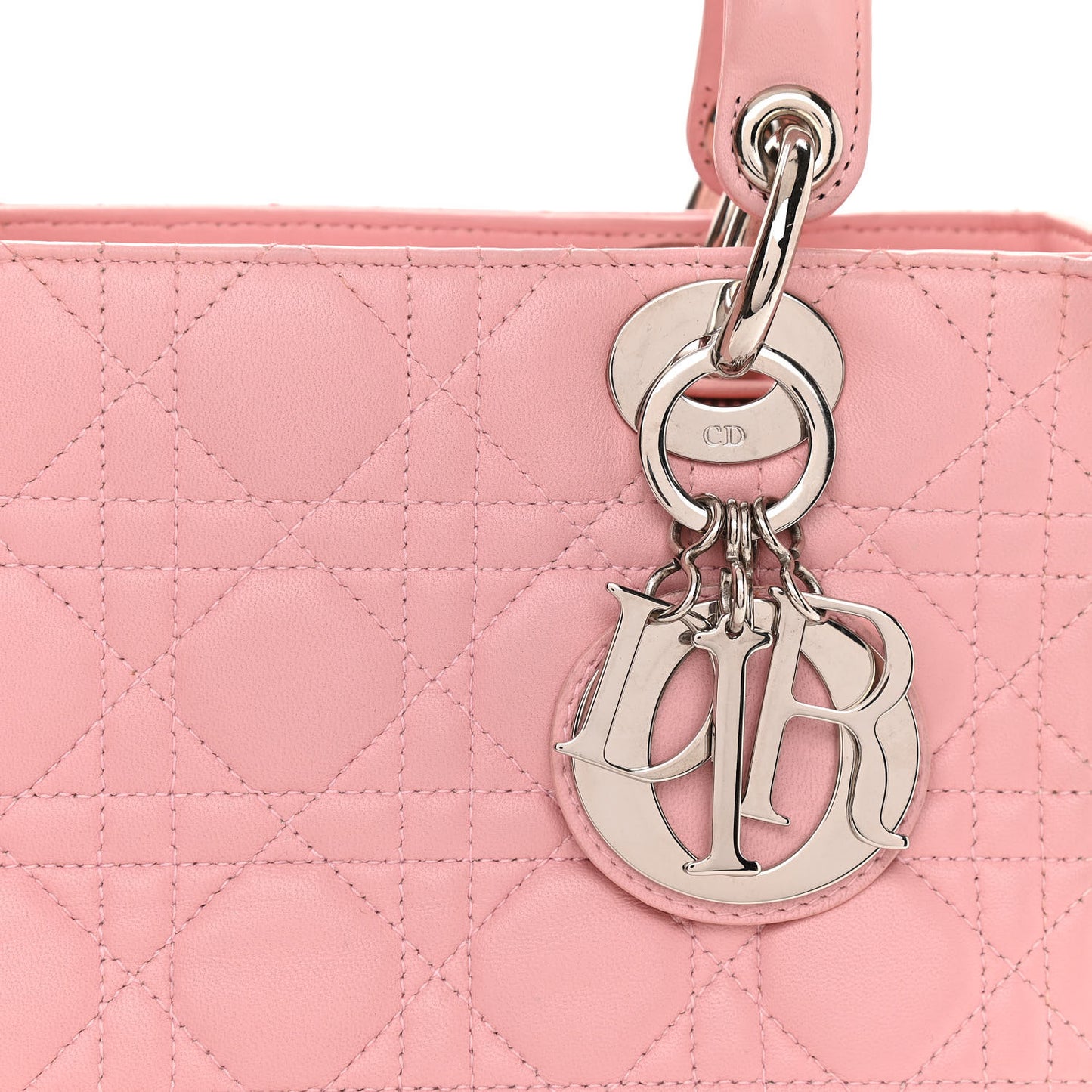 Lambskin Cannage Medium Lady Dior Light Pink