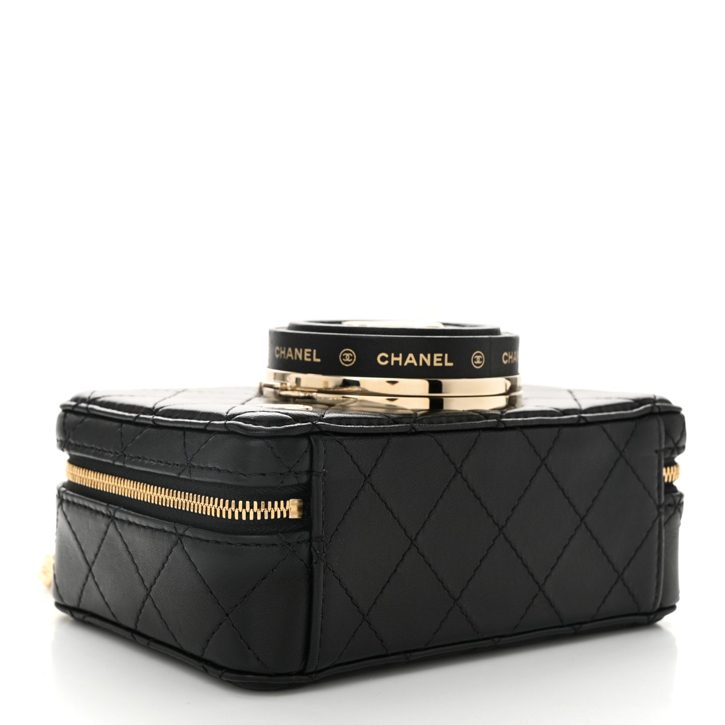 Lambskin Quilted Coco Click Bag Black