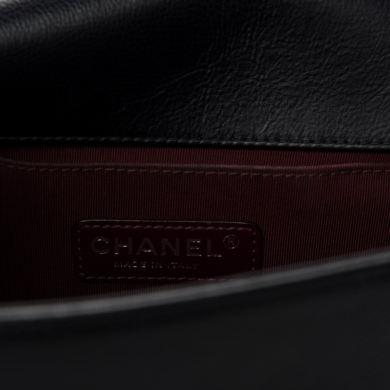 Chanel Calfskin Double Stitch Medium Boy Flap Black 10 of 12