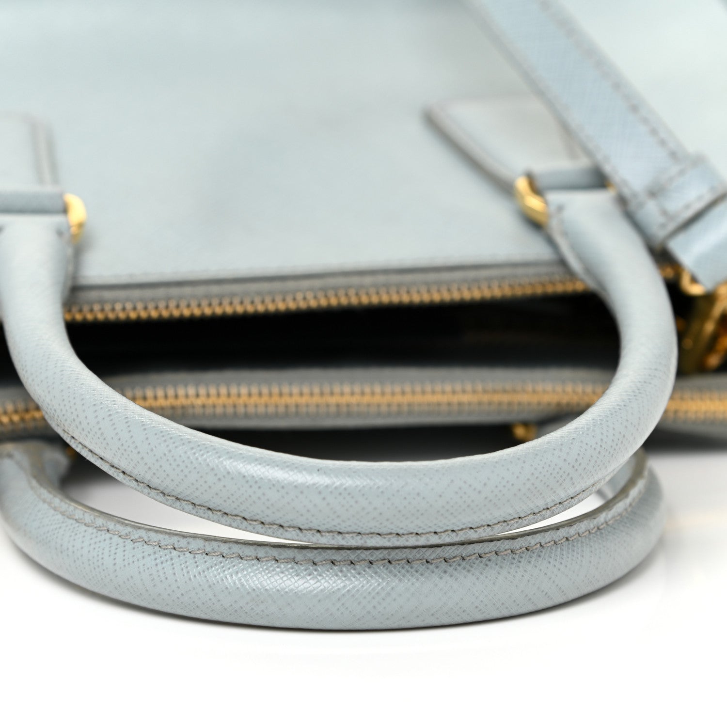 Prada Saffiano Lux Mini Double Zip Tote Lago 16 of 17