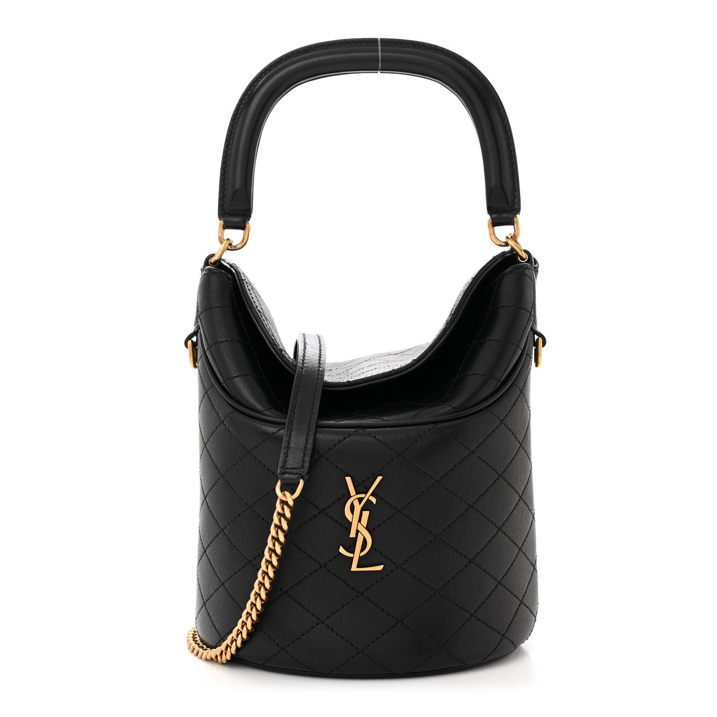 Lambskin Gabby Mini Bucket Bag Black